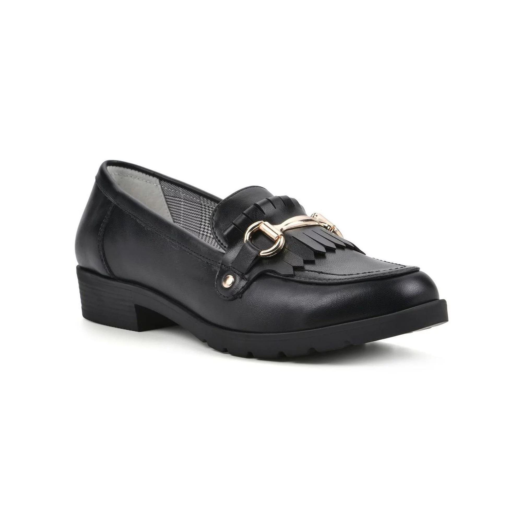Women's Cliffs by White Mountain Galeena Women's Loafers, Size: 7.5, Black Smo Product Image