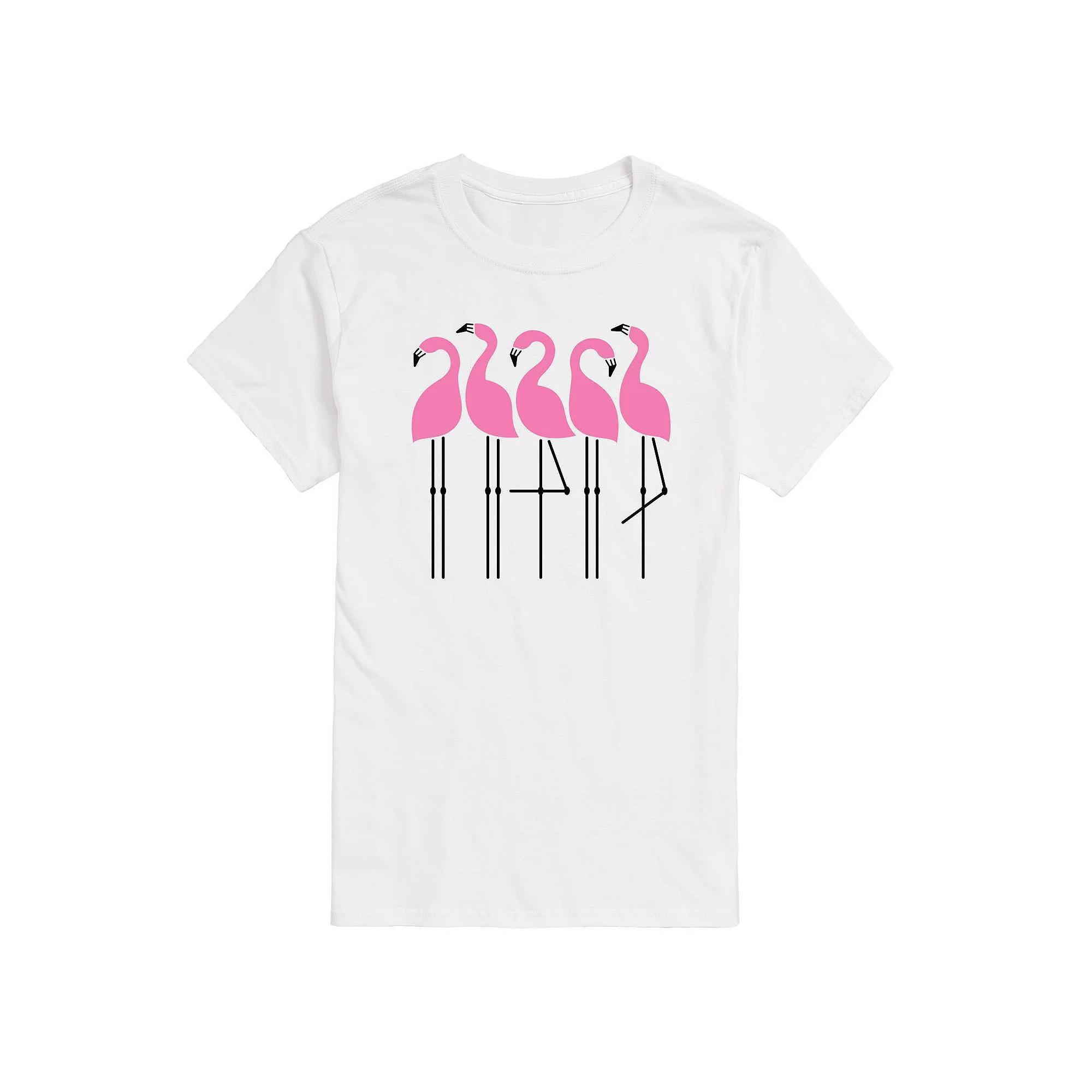 Men's Flamingos Tee, Size: Medium, White Product Image