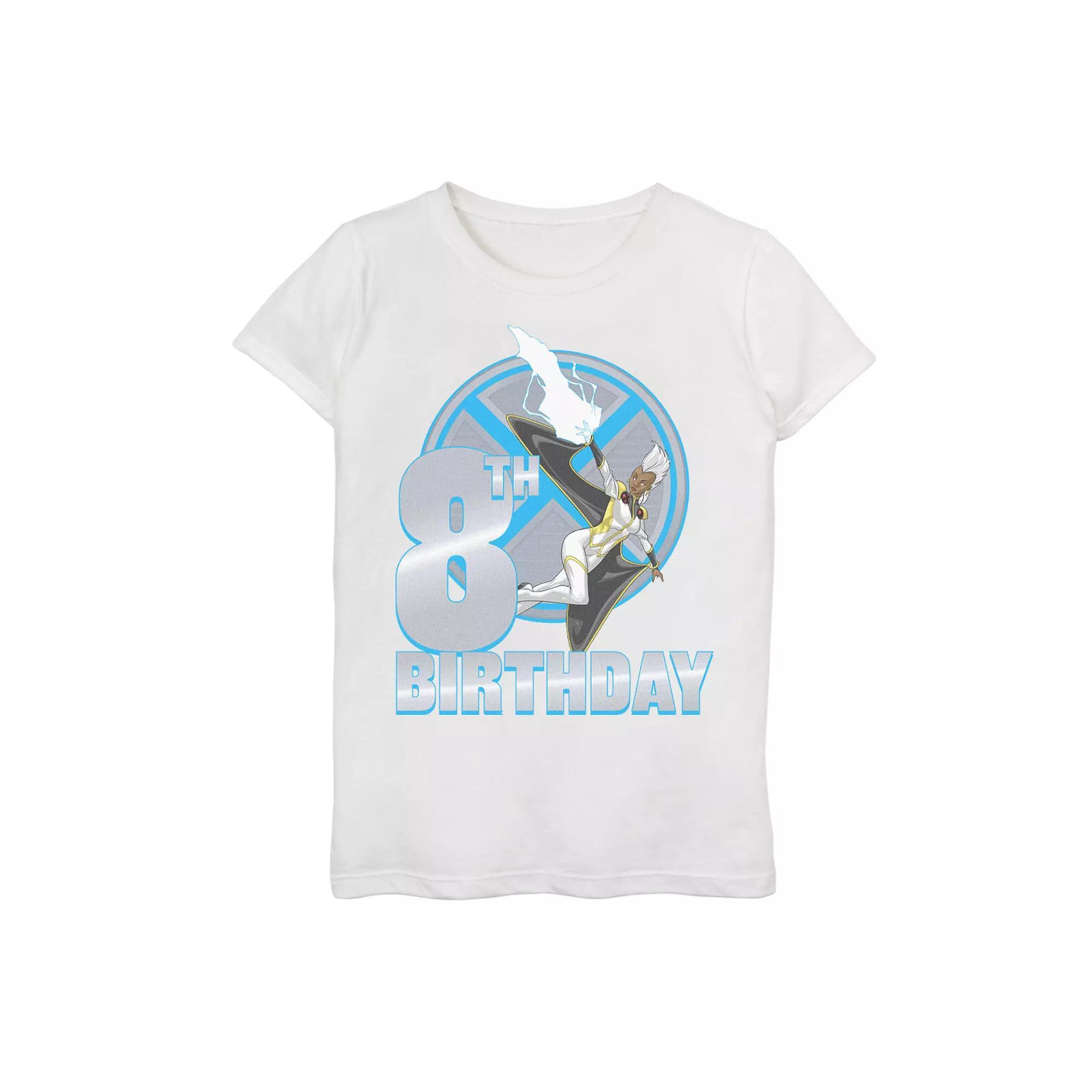 Girls 7-16 Marvel X-Men Storm 8th Birthday Badge Graphic Tee, Girl's, Size: Medium, White Product Image