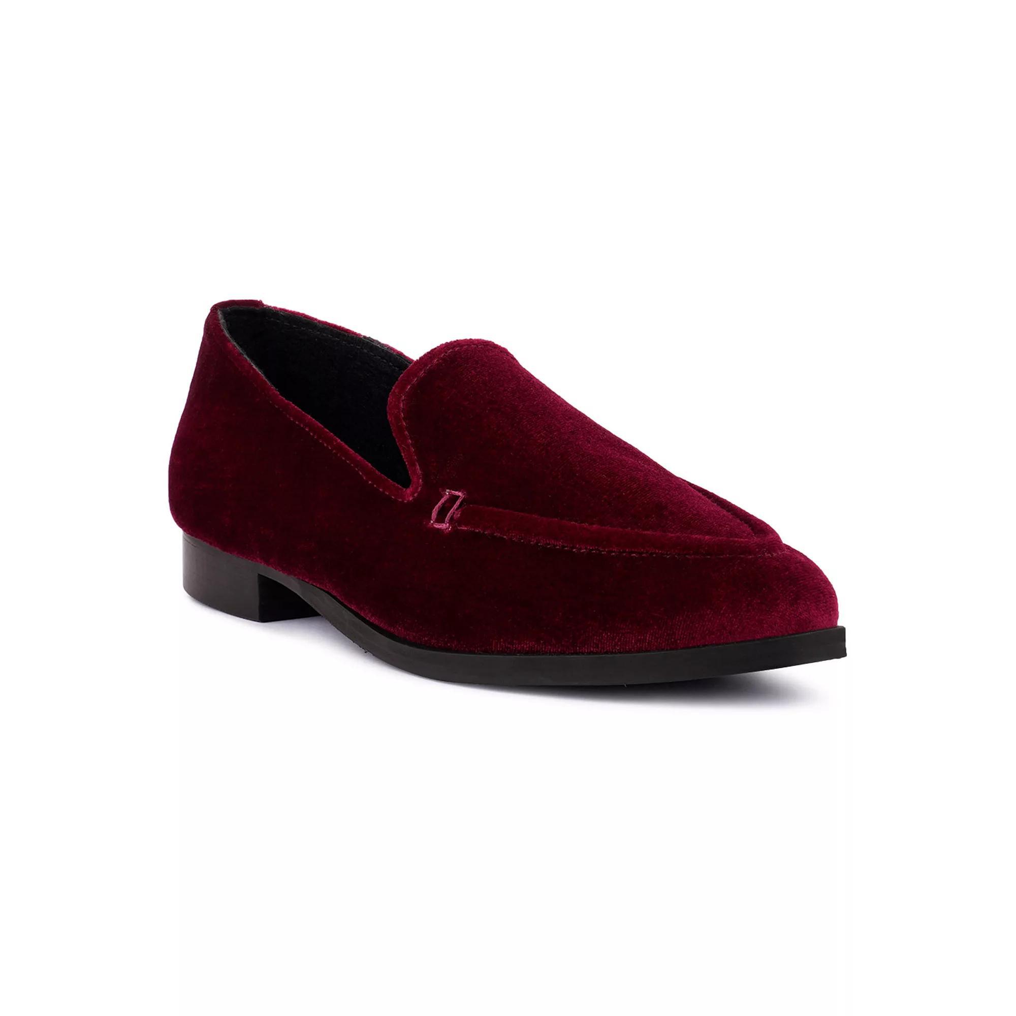 Rag & Co Luxe-Lap Women's Velvet Loafers, Size: 5, Red Product Image