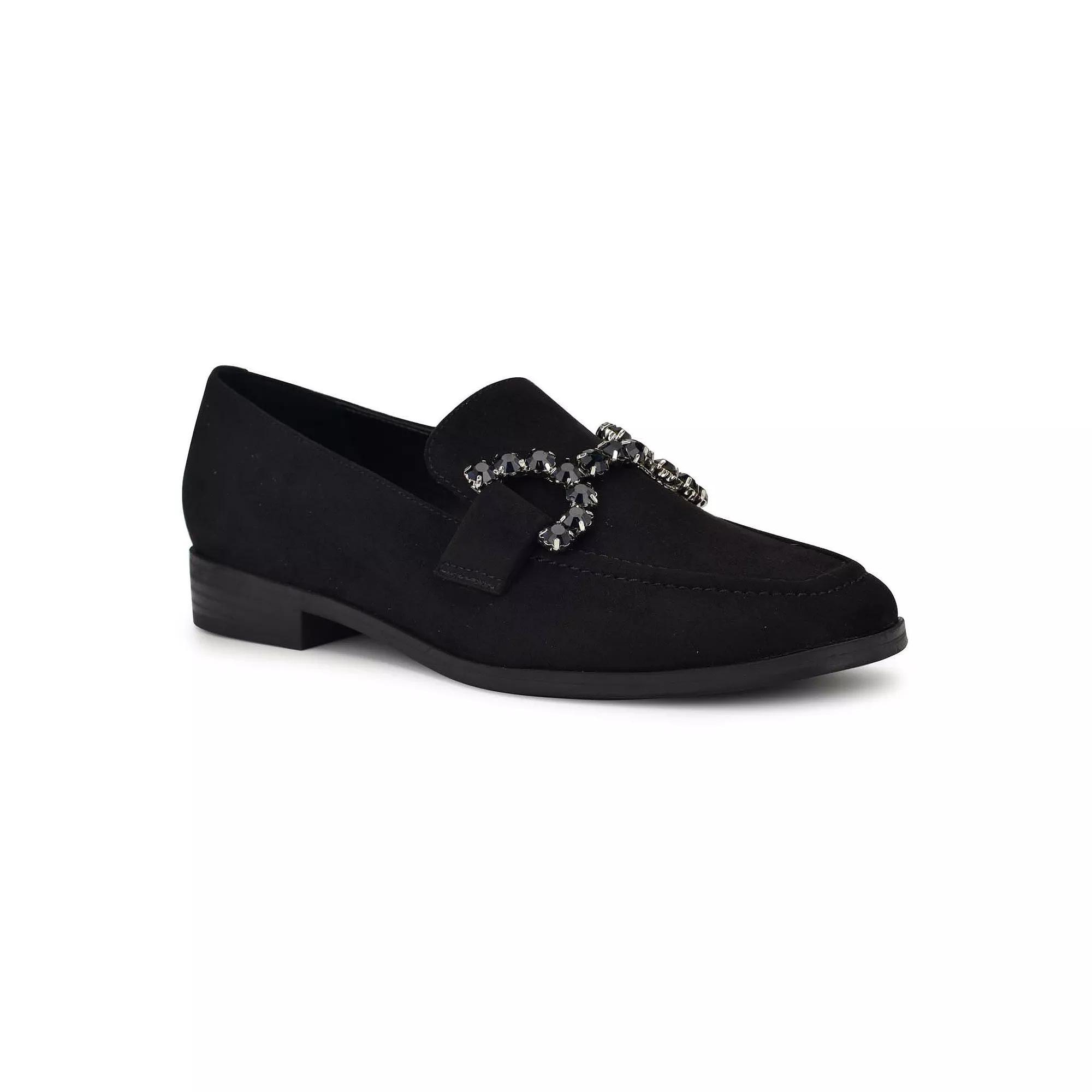 Nine West Lilpa Almond Toe Womens Slip-On Dress Flat Loafers Product Image