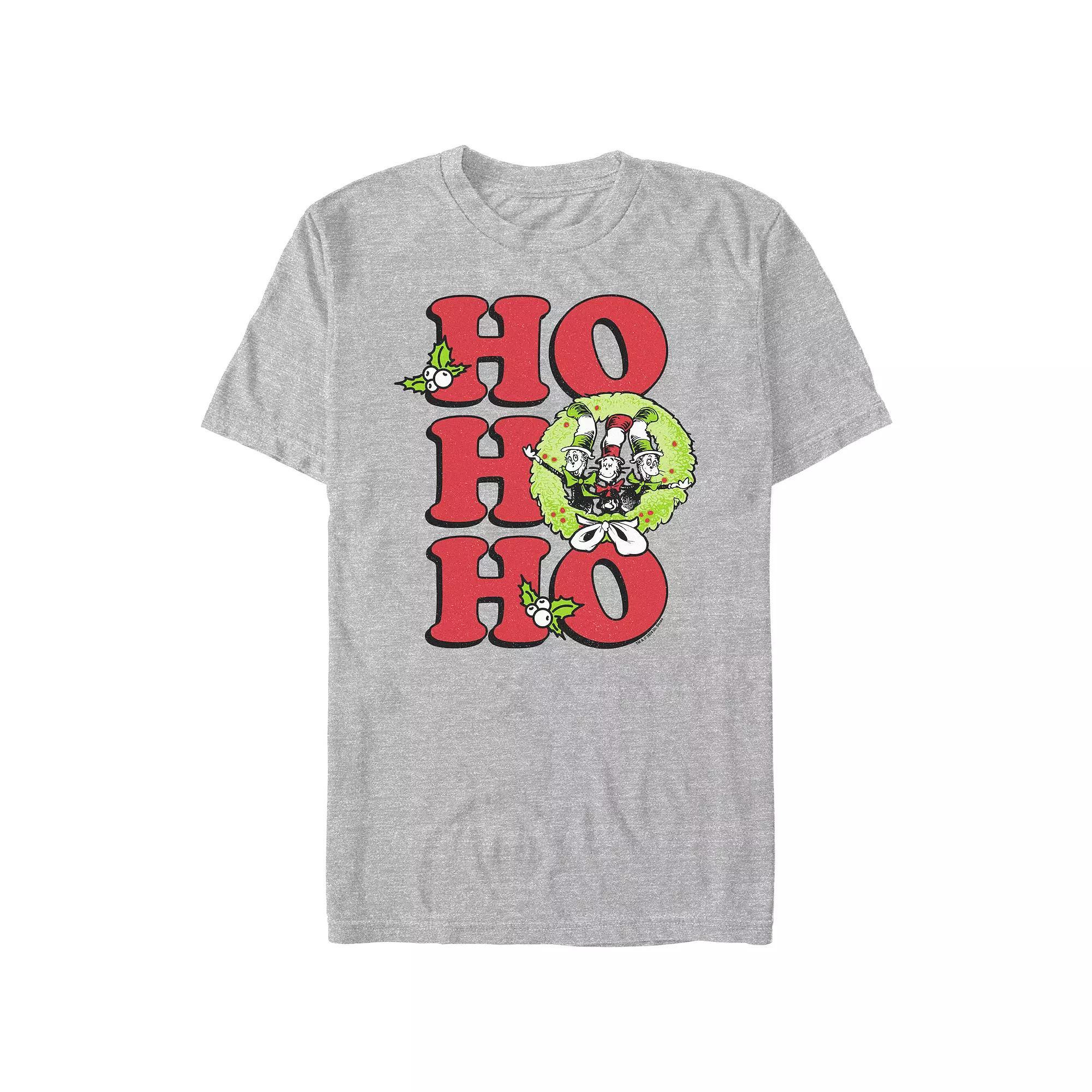 Men's Dr. Seuss Ho Ho Ho Graphic Tee, Size: XS, Athletic Grey Product Image