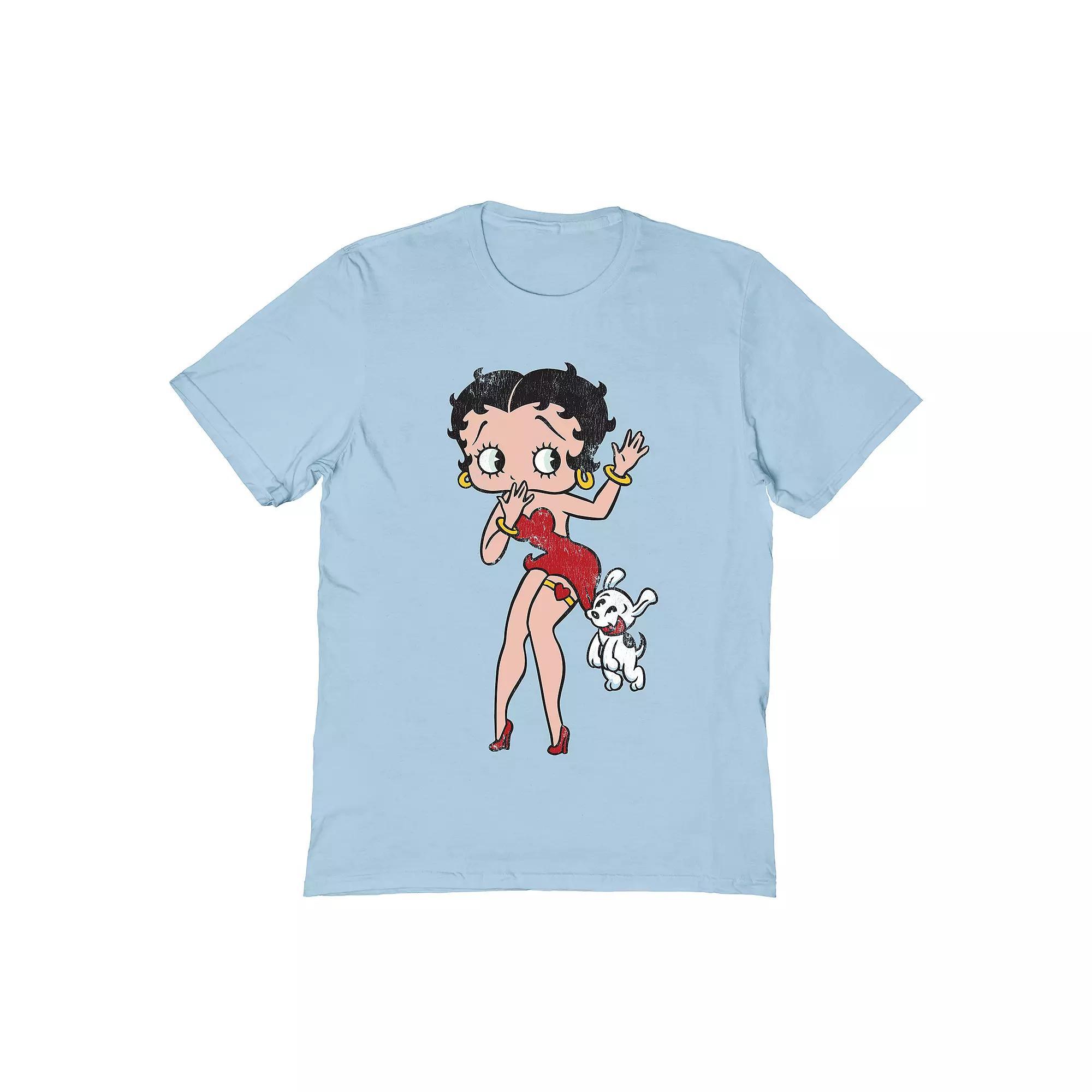 Men's Betty Boop T-Shirt, Size: XXL, Light Blue Product Image