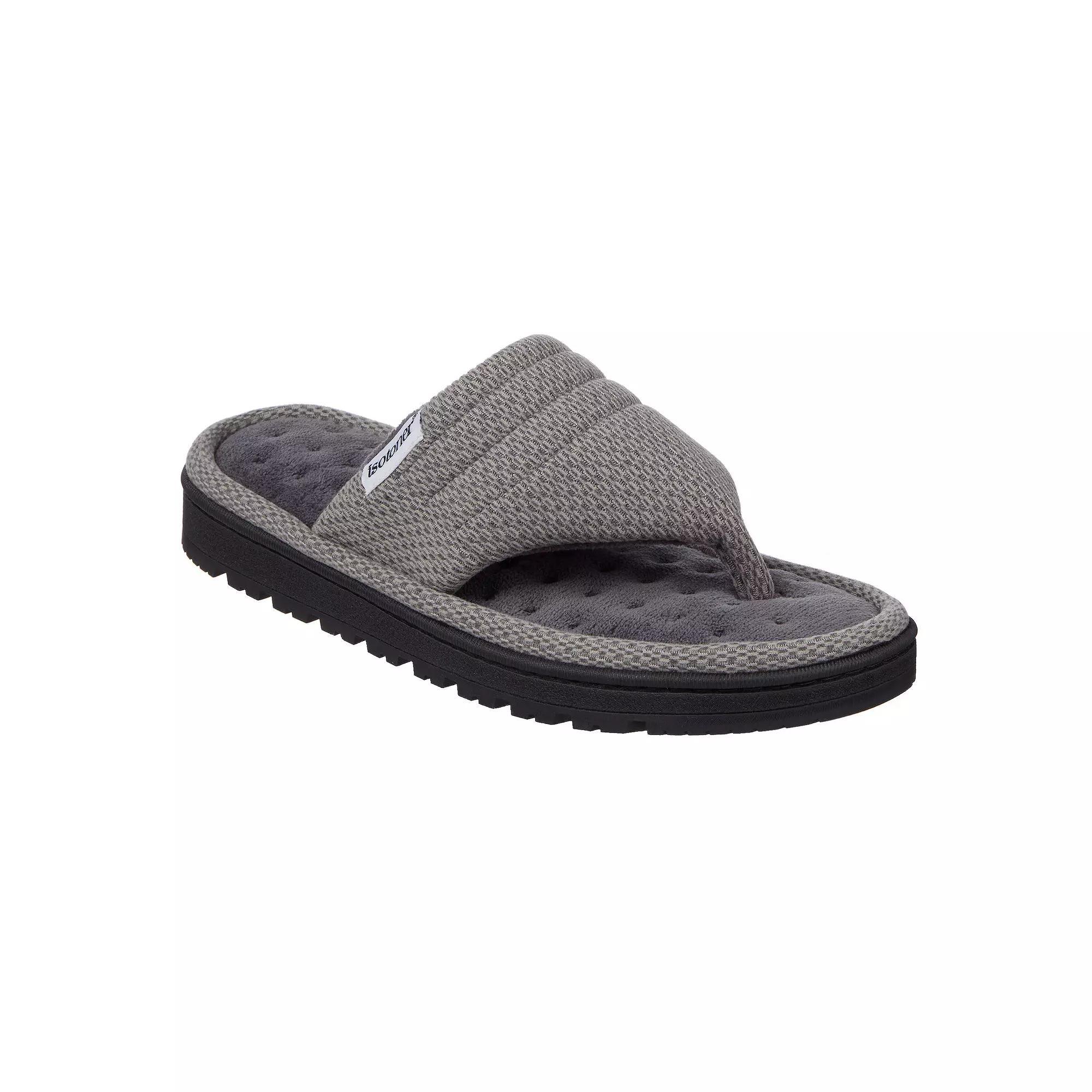 isotoner Active Women's Thong Slippers, Size: Medium, Dark Grey Product Image