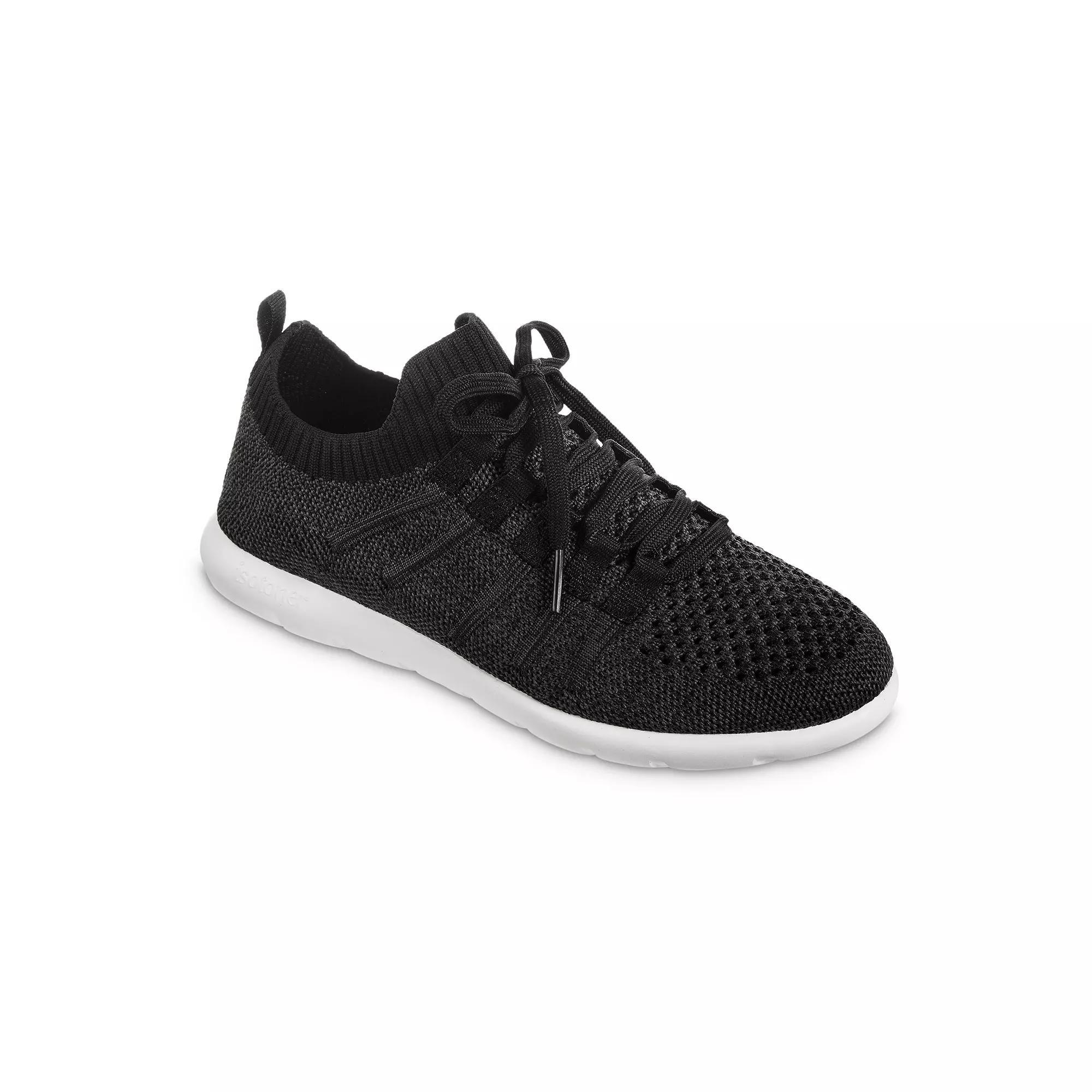Zenz by Isotoner Women's Knit Lace-Up Sneakers, Size: 6, Grey Product Image