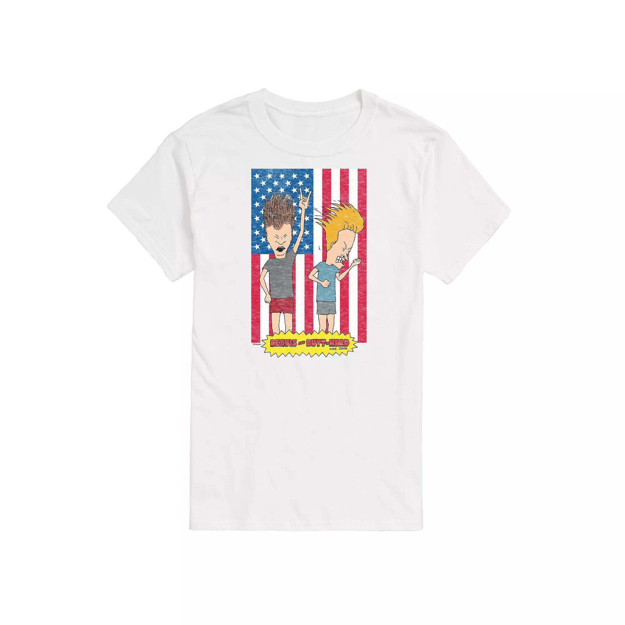Big & Tall Beavis & Butthead Americana Tee, Mens Product Image