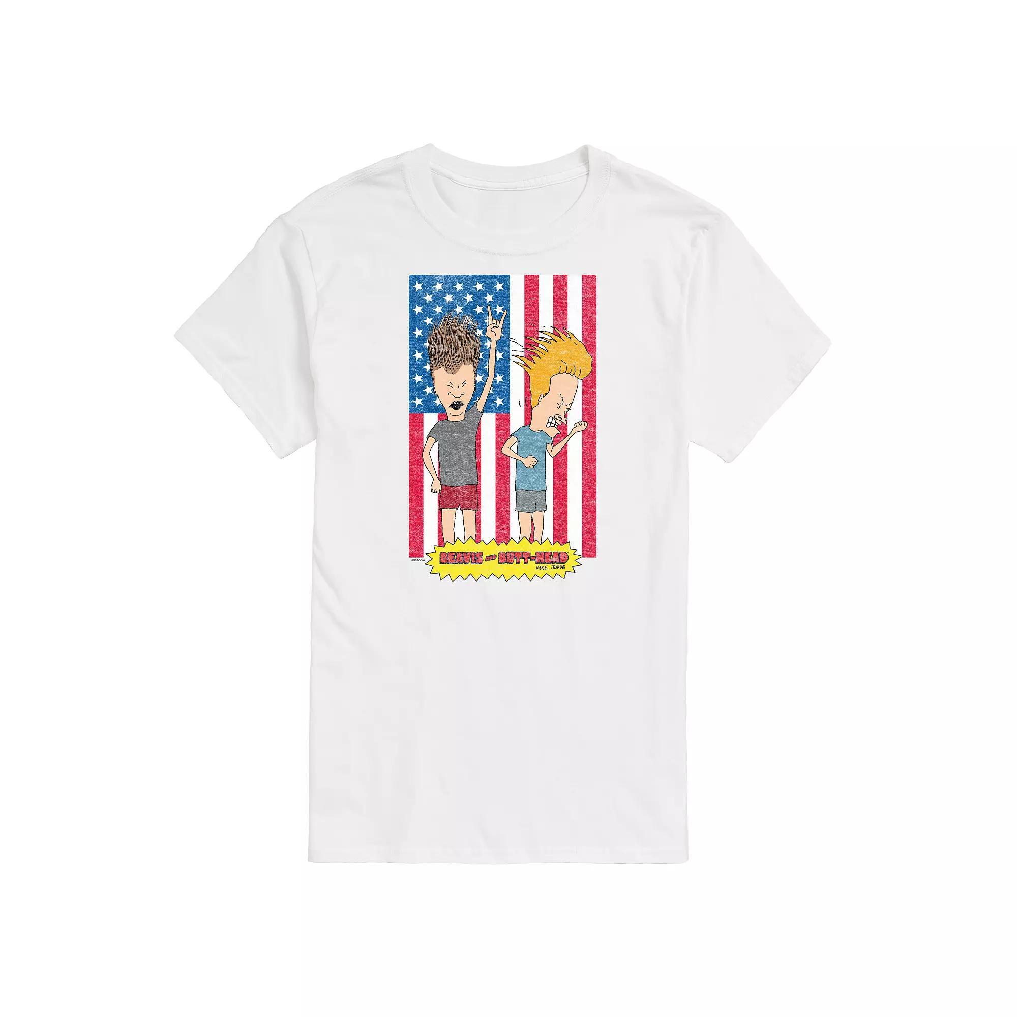 Big & Tall Beavis & Butthead Americana Tee, Mens Product Image