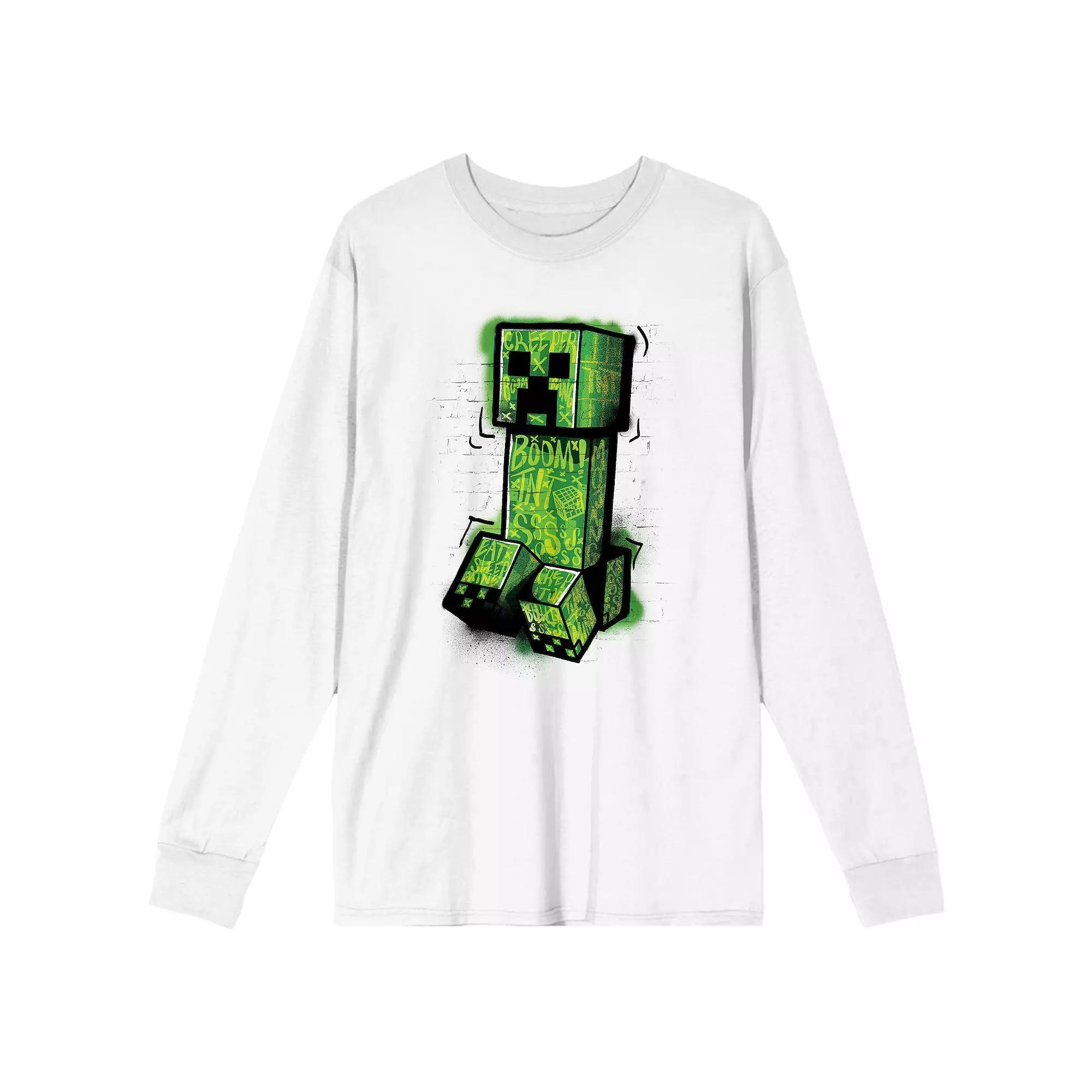 Mens Minecraft Creeper Long Sleeve Tee Product Image