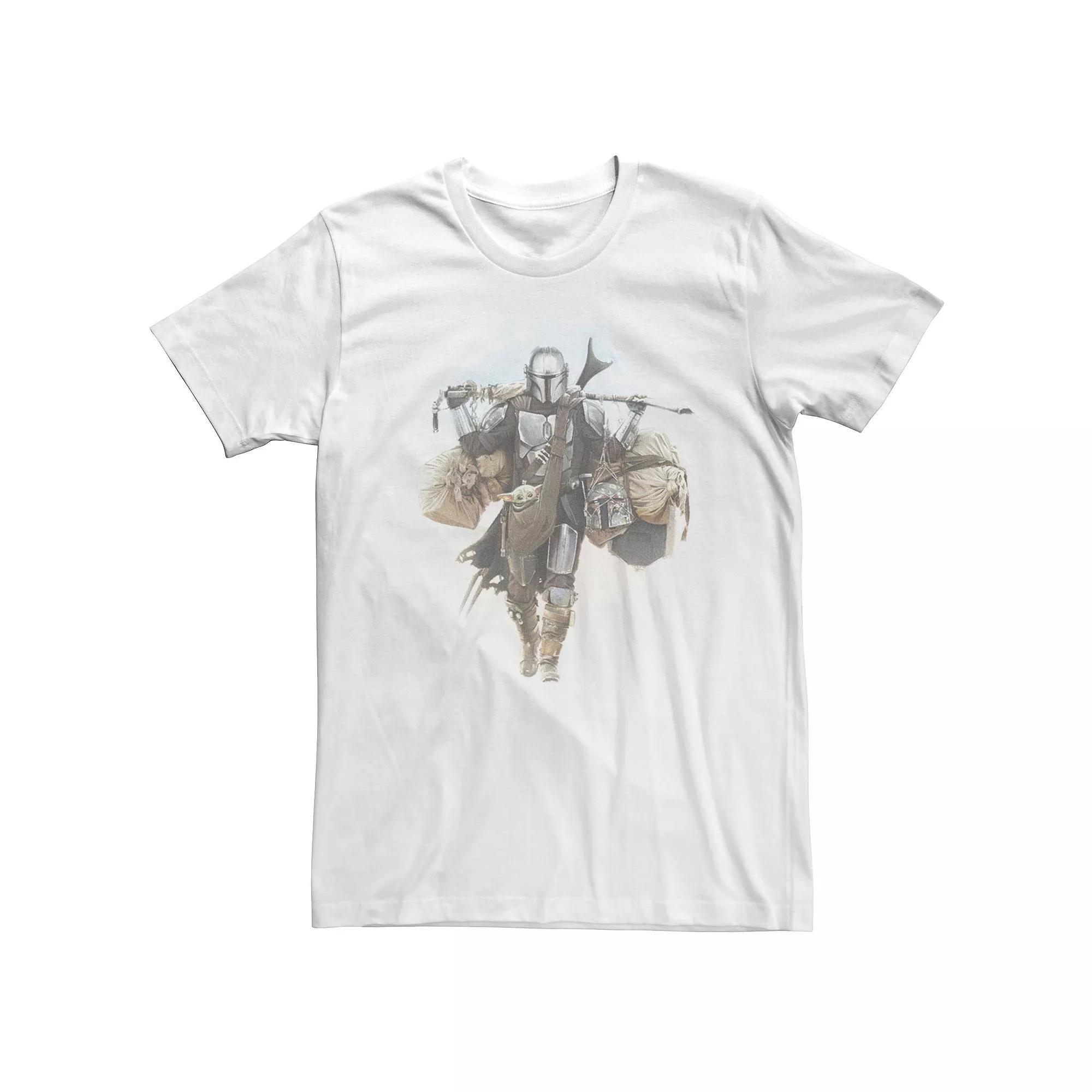 Men's The Mandalorian Mando Tee, Size: Large, White Product Image