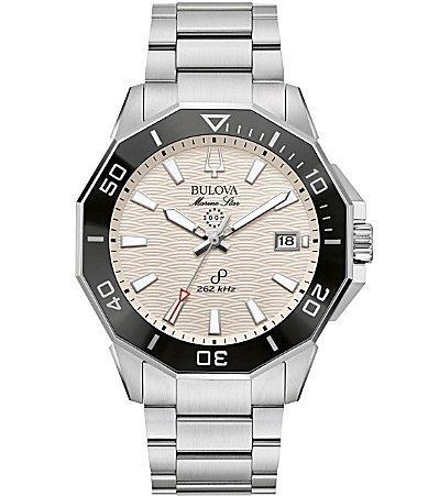 Bulova Mens Marine Star Precisionist Mechanical Automatic Stainless Steel Bracelet Watch Product Image