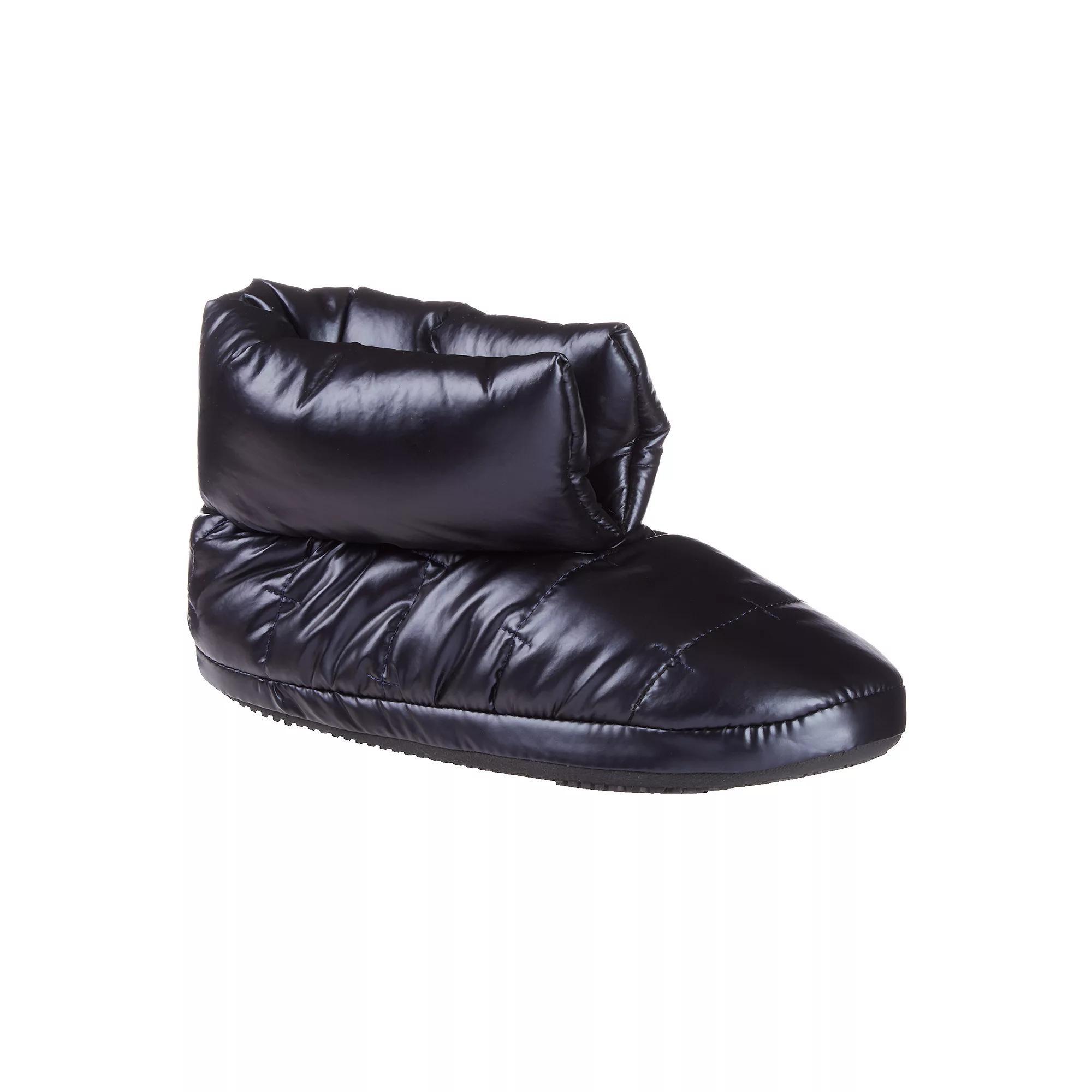 isotoner Mikaela Women's Puffer Bootie Slippers, Size: XS, Black Product Image