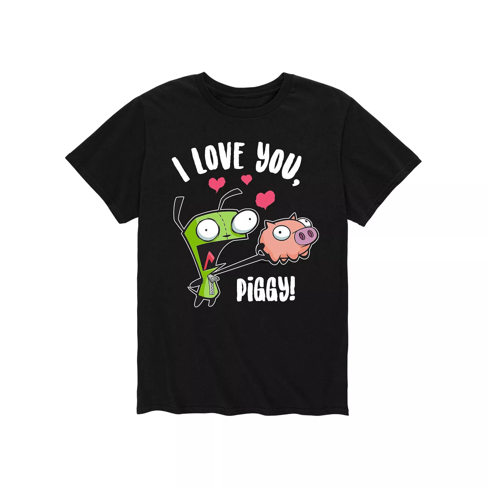 Mens Invader Zim Valentines Love Piggy Tee Product Image