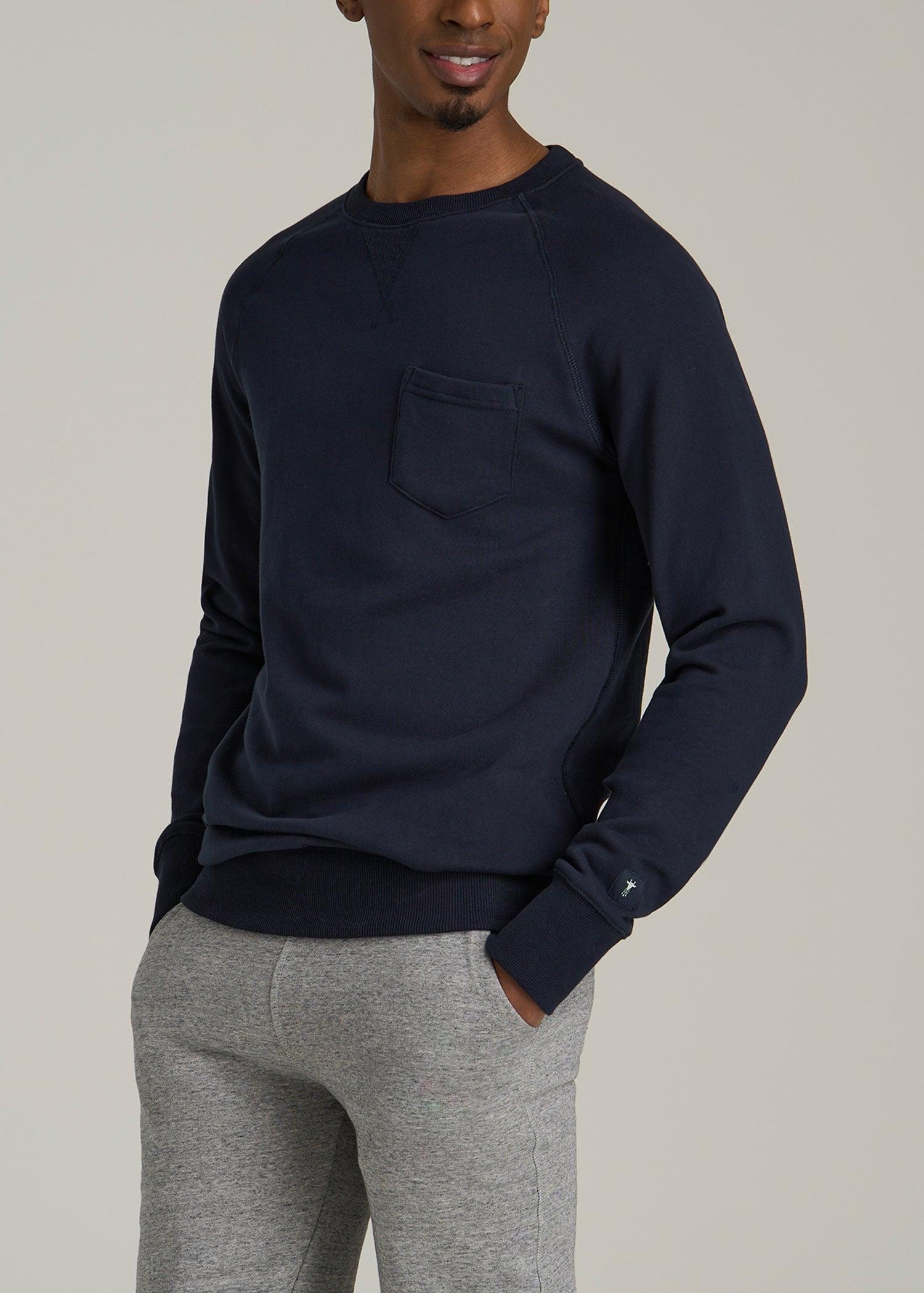 Wearever 2.0 French Terry Crewneck Sweatshirt for Tall Men in Evening Blue Product Image