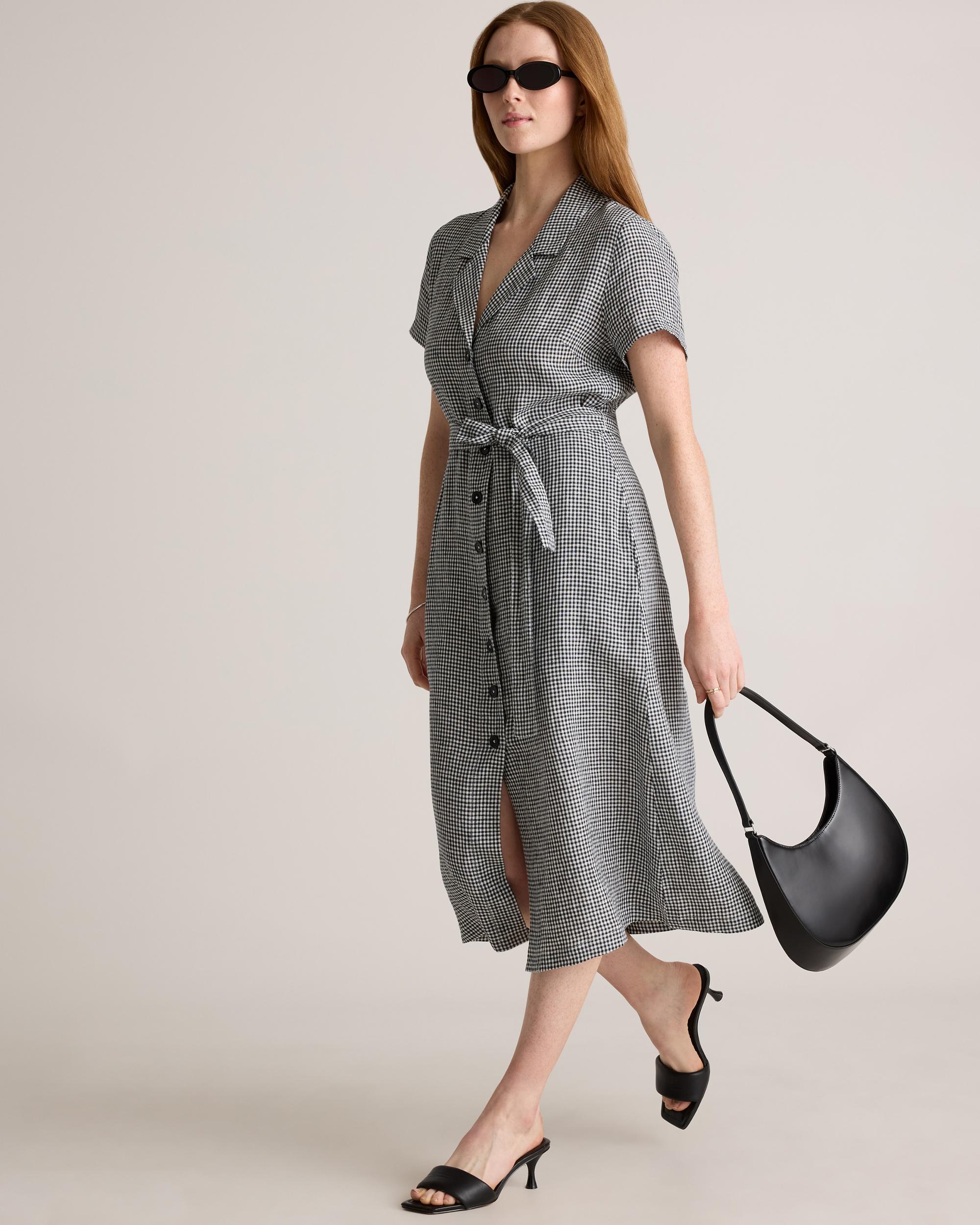 Quince | Women's 100% European Linen Button Front Dress Size XS Product Image