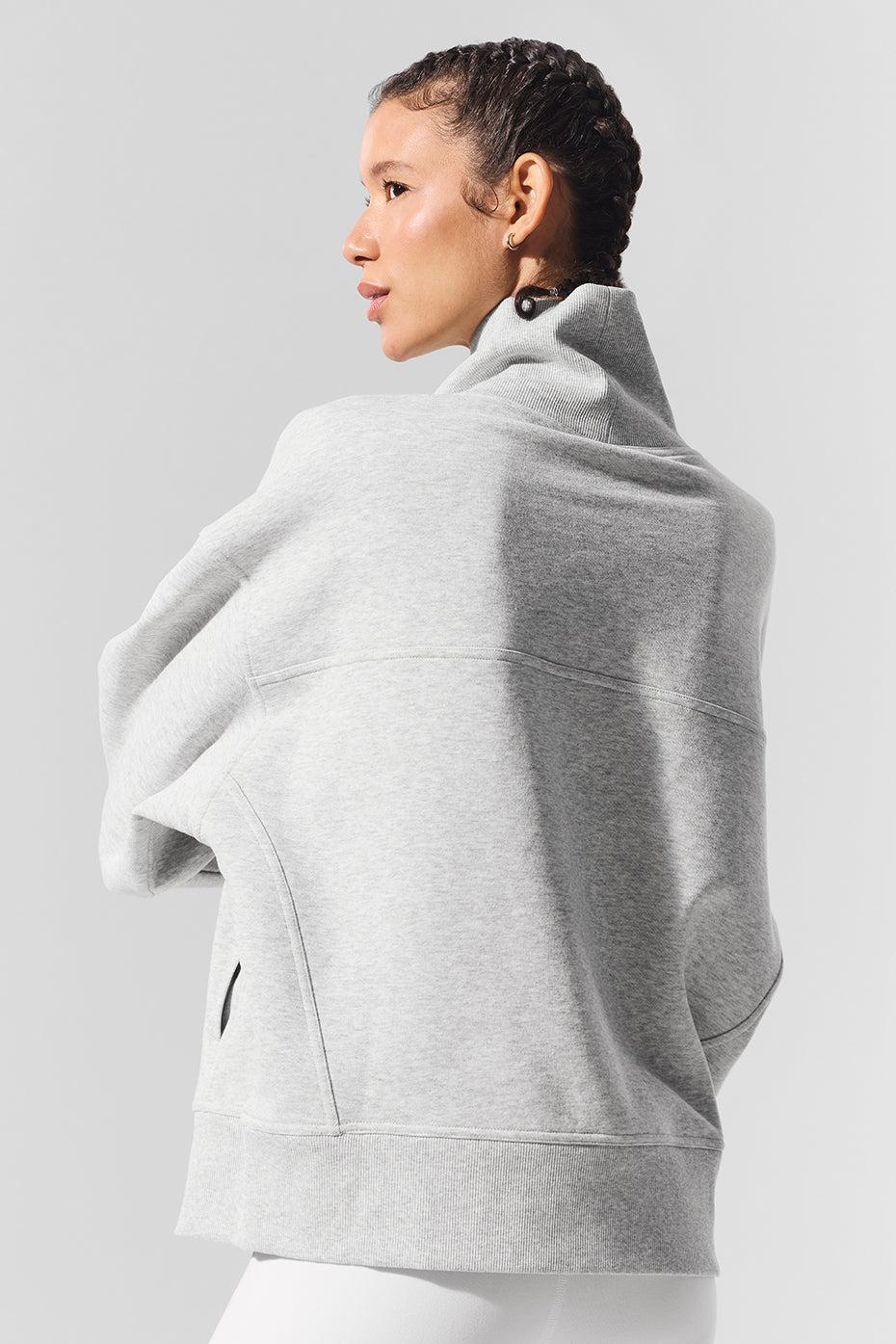Hazy Mock Neck Pullover - Light Athletic Heather Grey Product Image