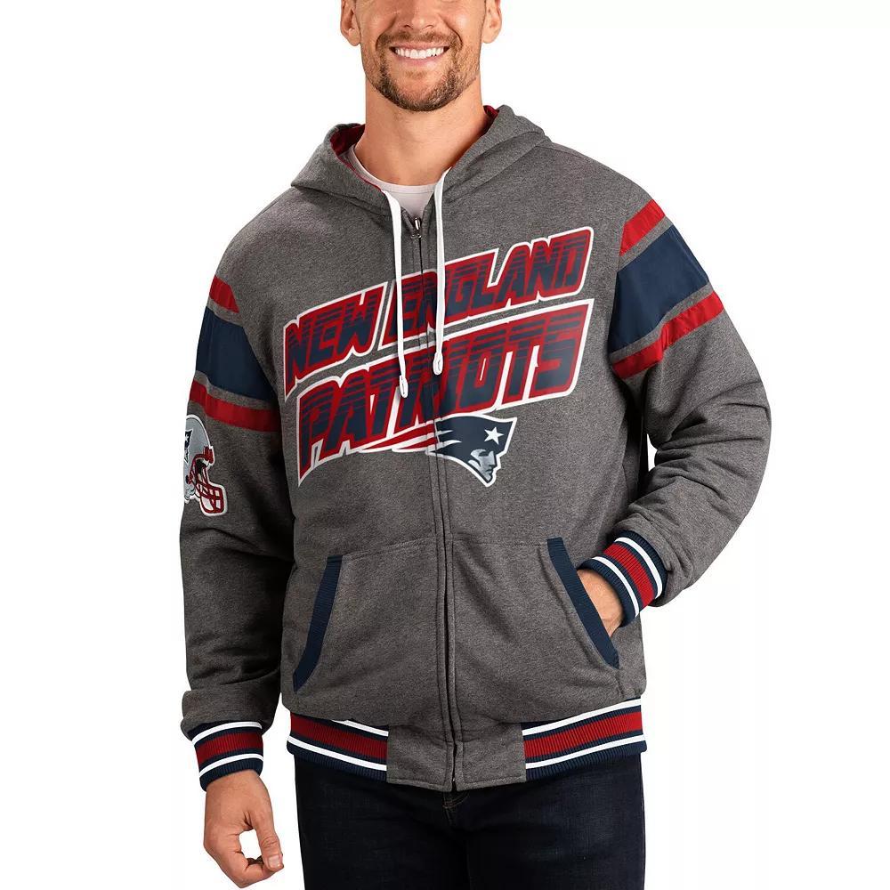 Men's G-III Sports by Carl Banks Brown/Gray Cleveland Browns Extreme Full Back Reversible Hoodie Full-Zip Jacket, Size: Medium Product Image