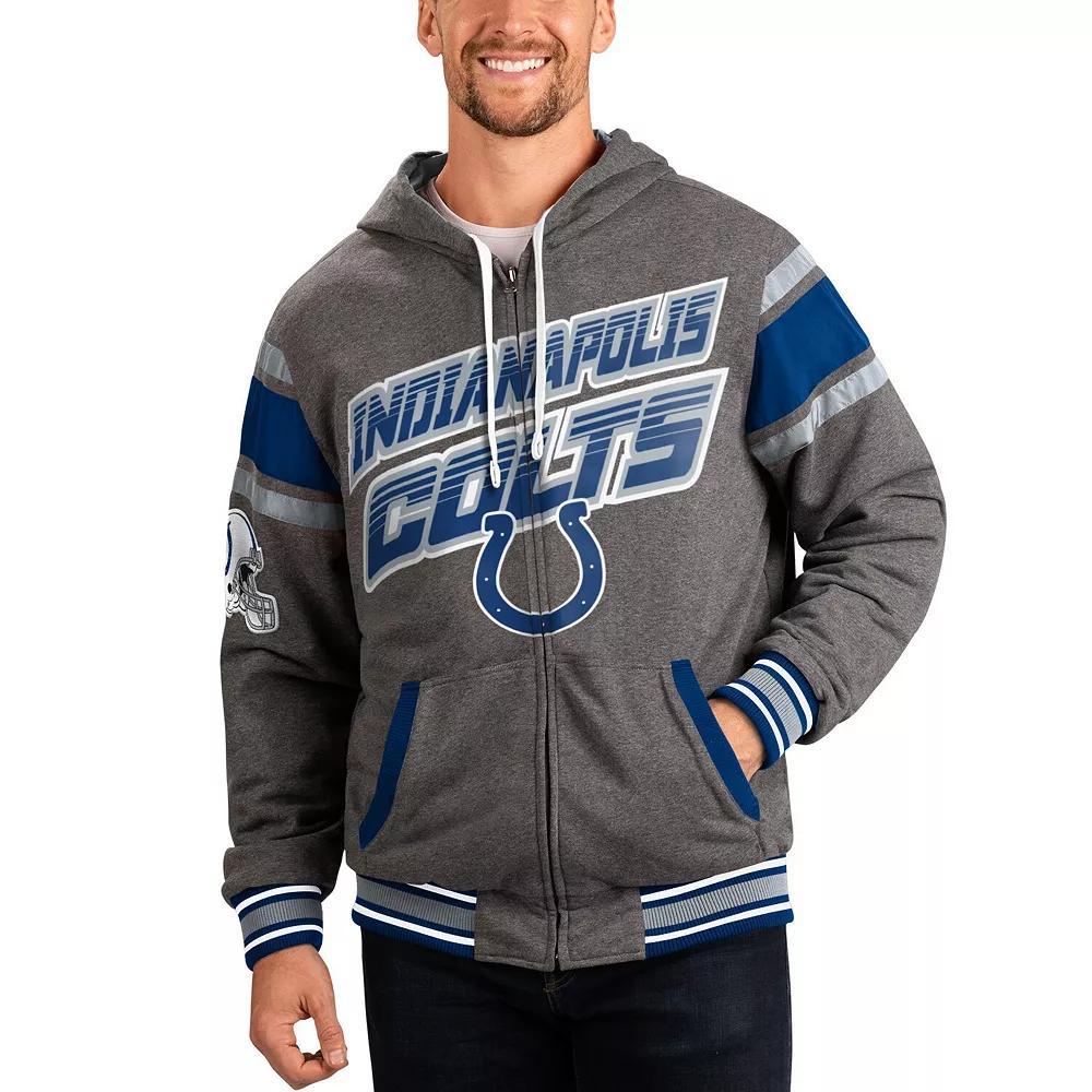 Men's G-III Sports by Carl Banks Royal/Gray New York Giants Extreme Full Back Reversible Hoodie Full-Zip Jacket, Size: 2XL, Blue Product Image