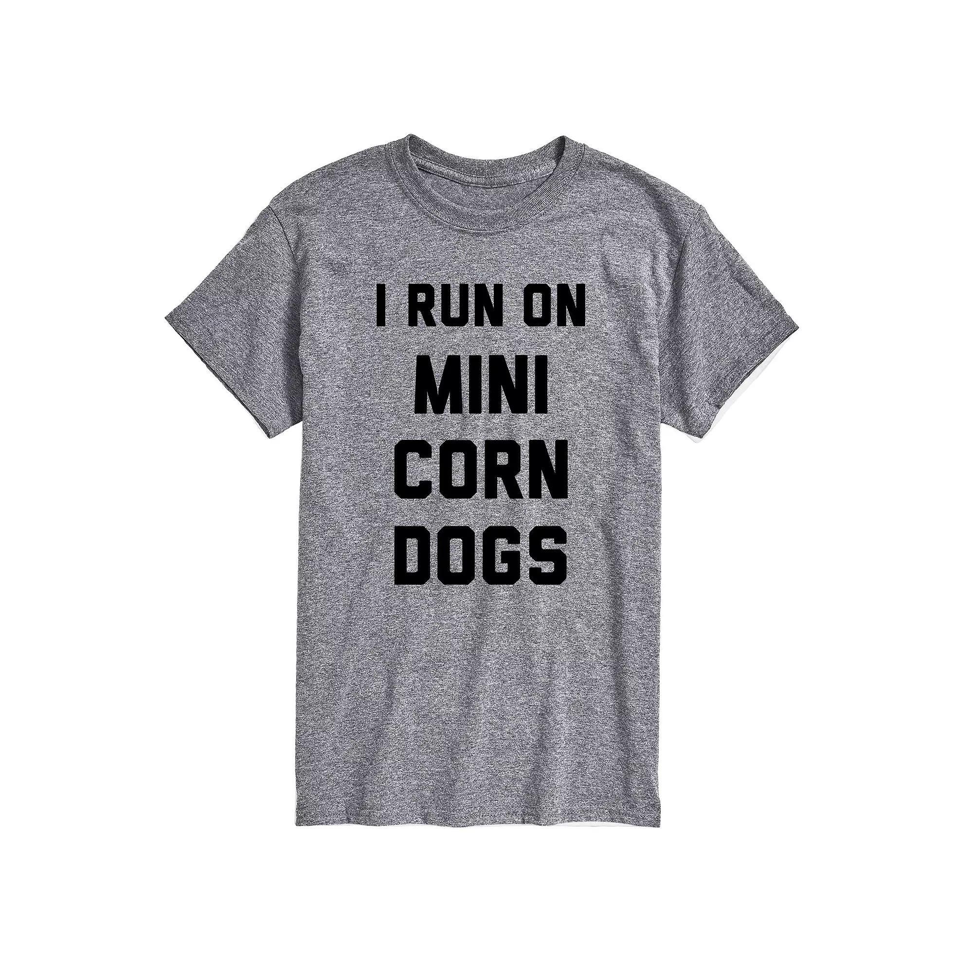 Big & Tall I Run on Mini Corn Dogs Graphic Tee, Mens Product Image