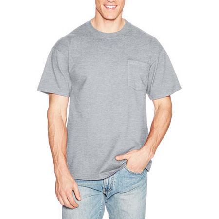 Men's Hanes® Beefy-T 2-Pack Pocket T-Shirt, Size: XL, Blue Product Image