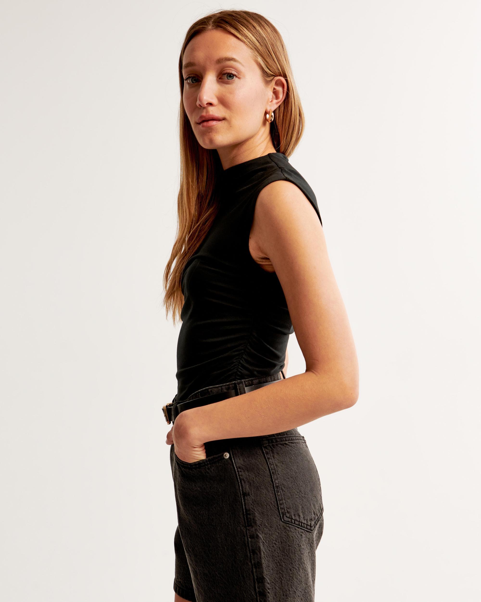 Long-Sleeve Grown-On Mockneck Top Product Image