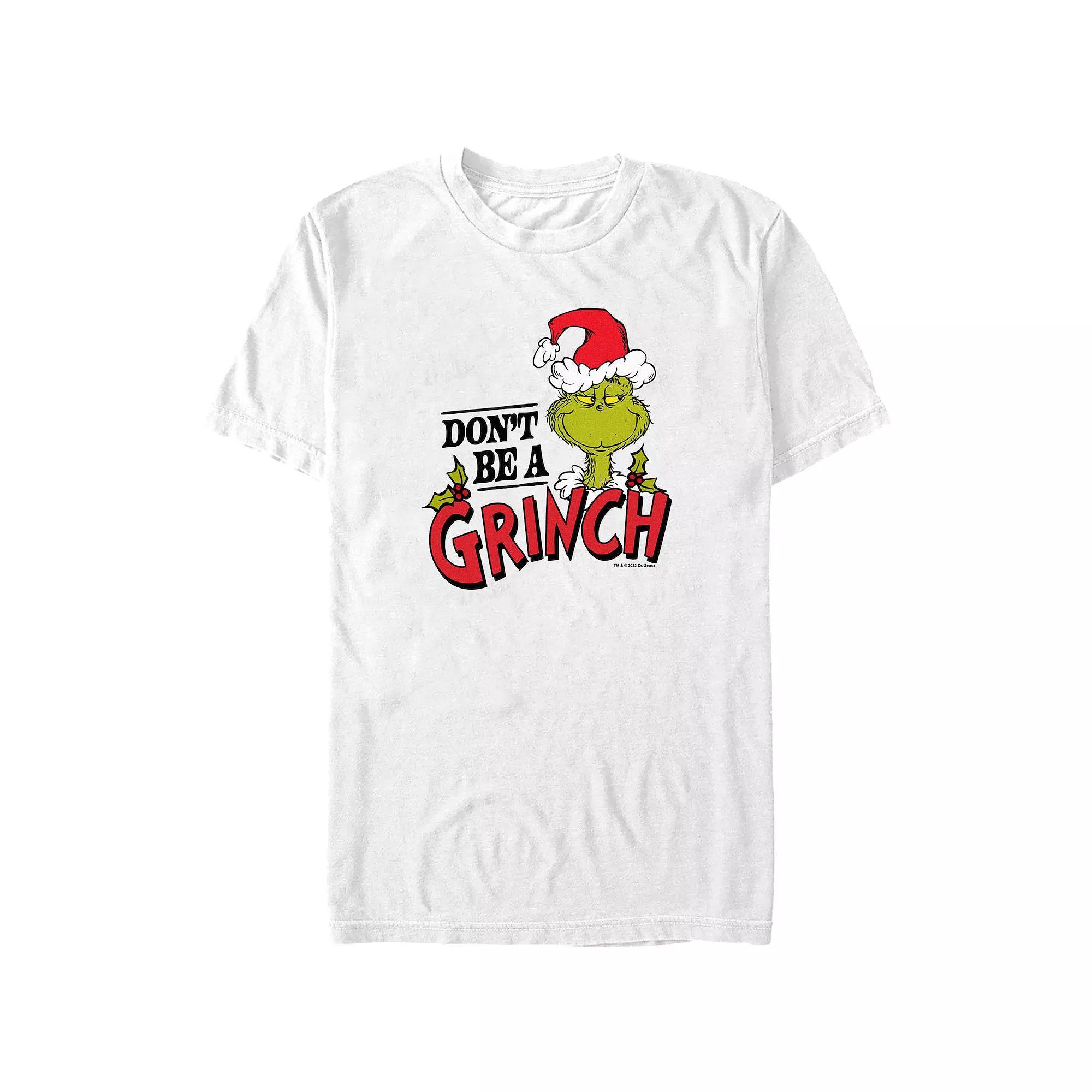 Big & Tall Dr. Seuss Don't Be A Grinch Graphic Tee, Men's, Size: 3XL, Athletic Grey Product Image