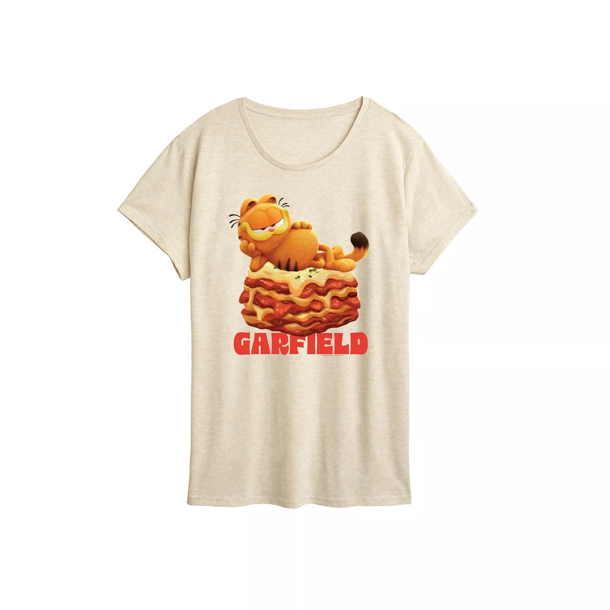 Plus The Garfield Movie On Lasagna Graphic Tee, Womens Product Image