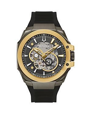 Bulova Mens Marc Anthony Automatic Chronograph Black Silicone Strap Watch Product Image