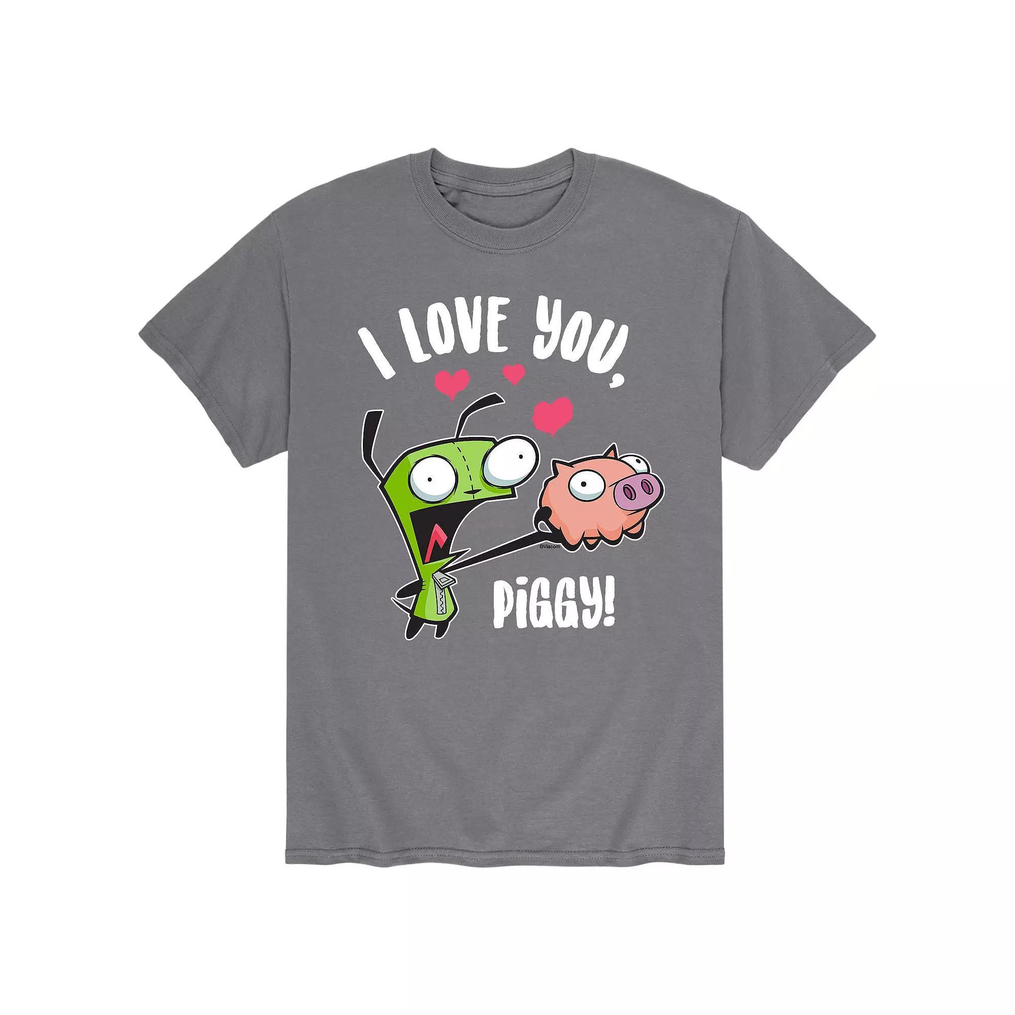 Mens Invader Zim Valentines Love Piggy Tee Product Image