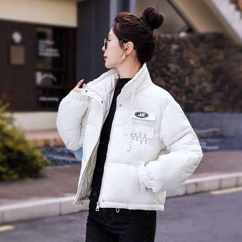 Hooded Zip-Up Puffer Jacket Product Image