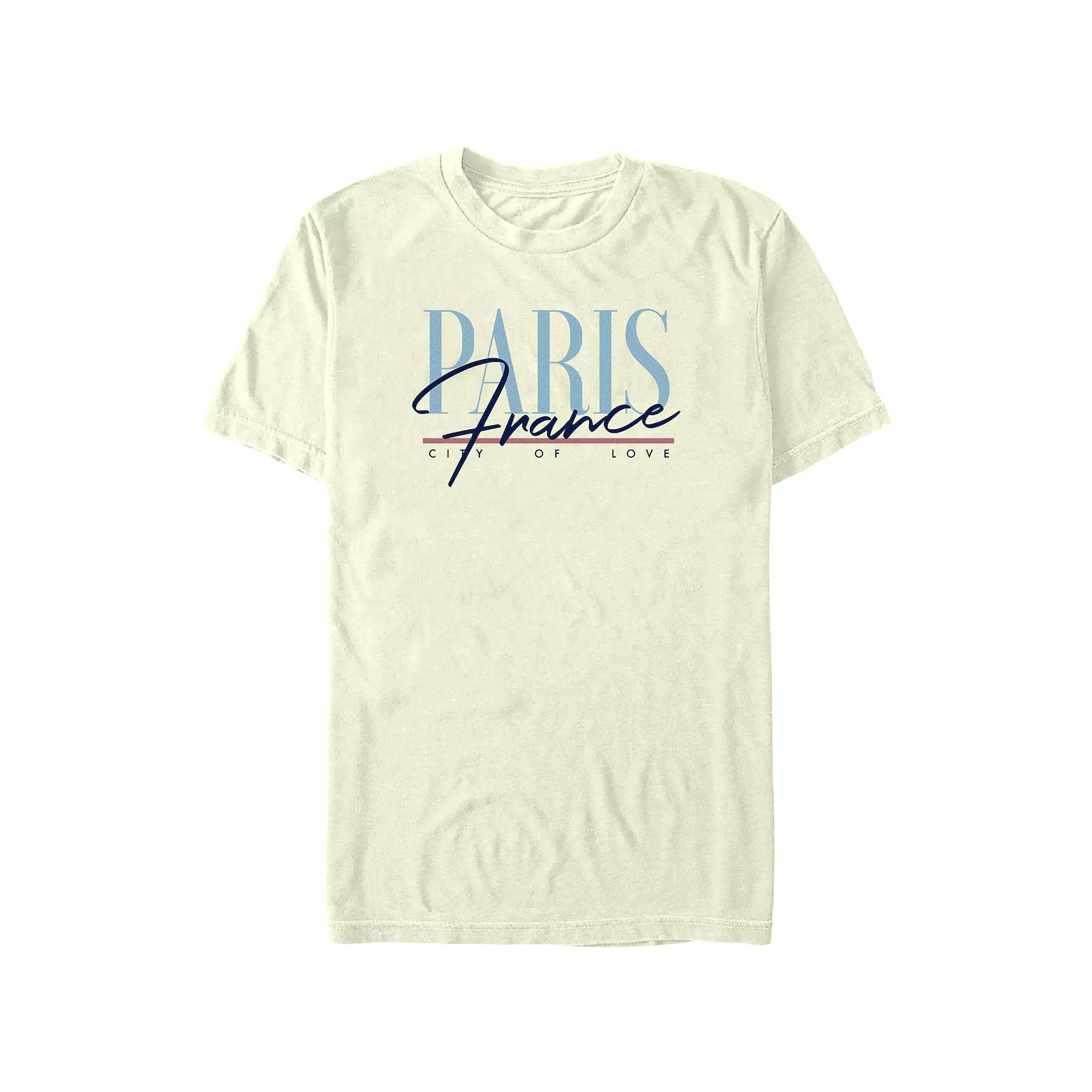 Men's Paris, France City Of Love Graphic Tee, Size: Medium, Natural Product Image