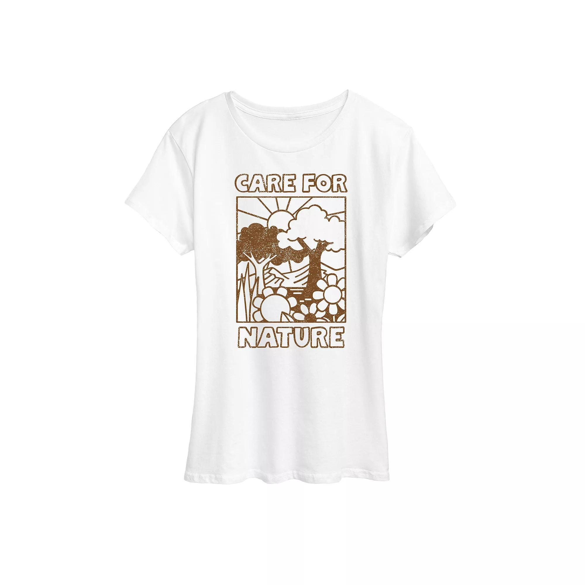 Women's Care For Nature Graphic Tee, Size: Large, White Product Image
