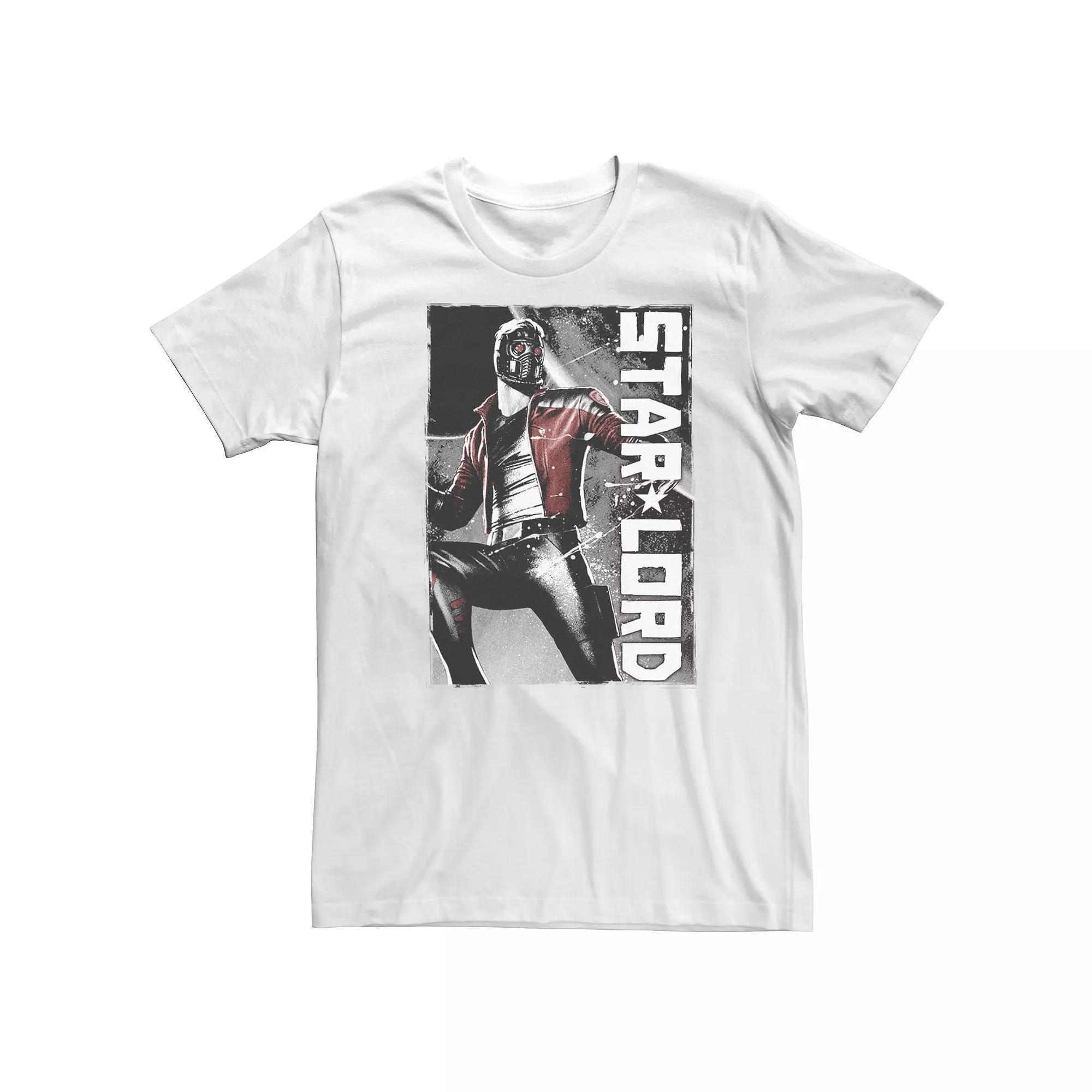 Big & Tall Marvel Star-Lord Guardians of the Galaxy Spray Paint Tee, Men's, Size: XXL Tall, White Product Image