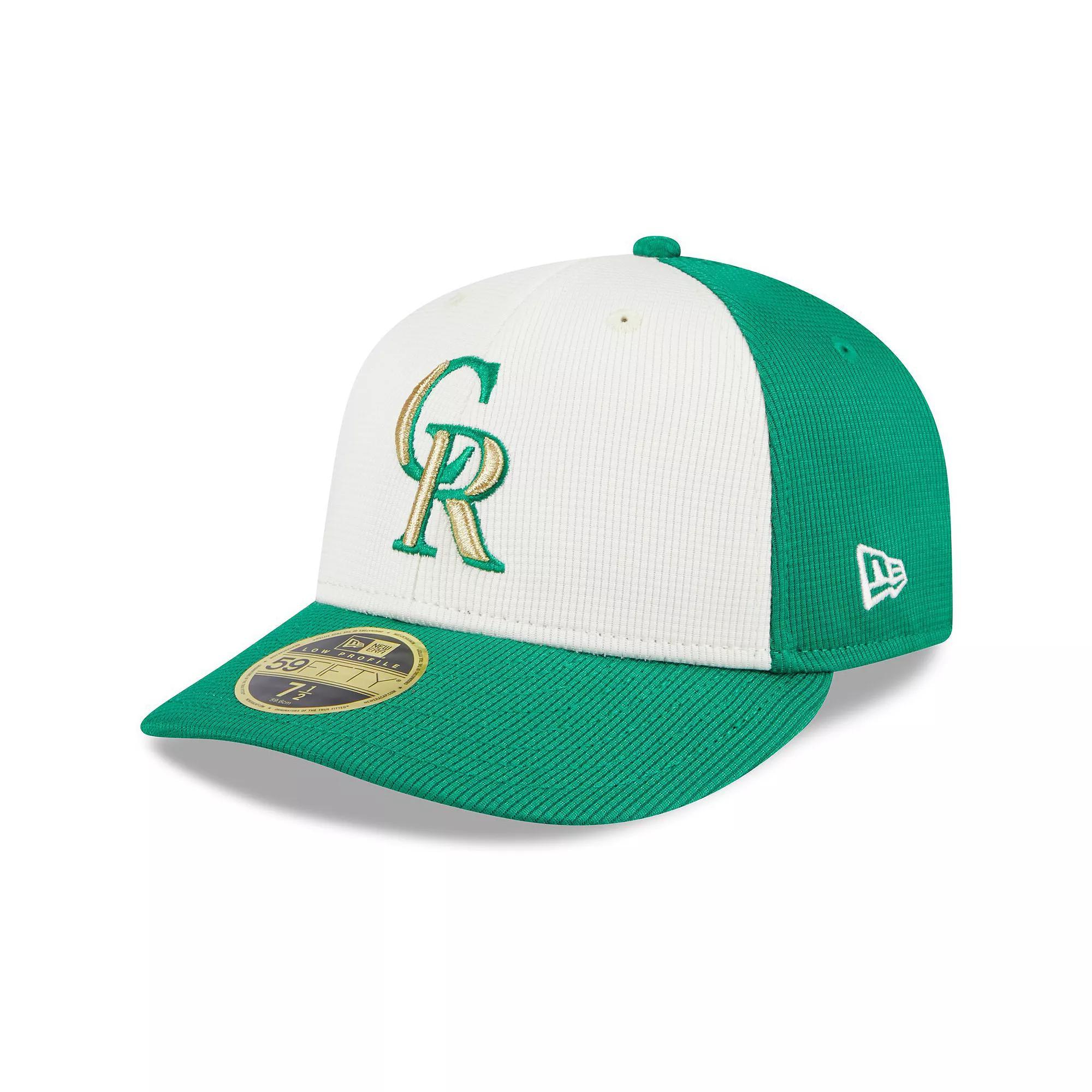 Men's New Era White/Green Colorado Rockies 2024 St. Patrick's Day Low Profile 59FIFTY Fitted Hat, Size: 7 1/4 Product Image
