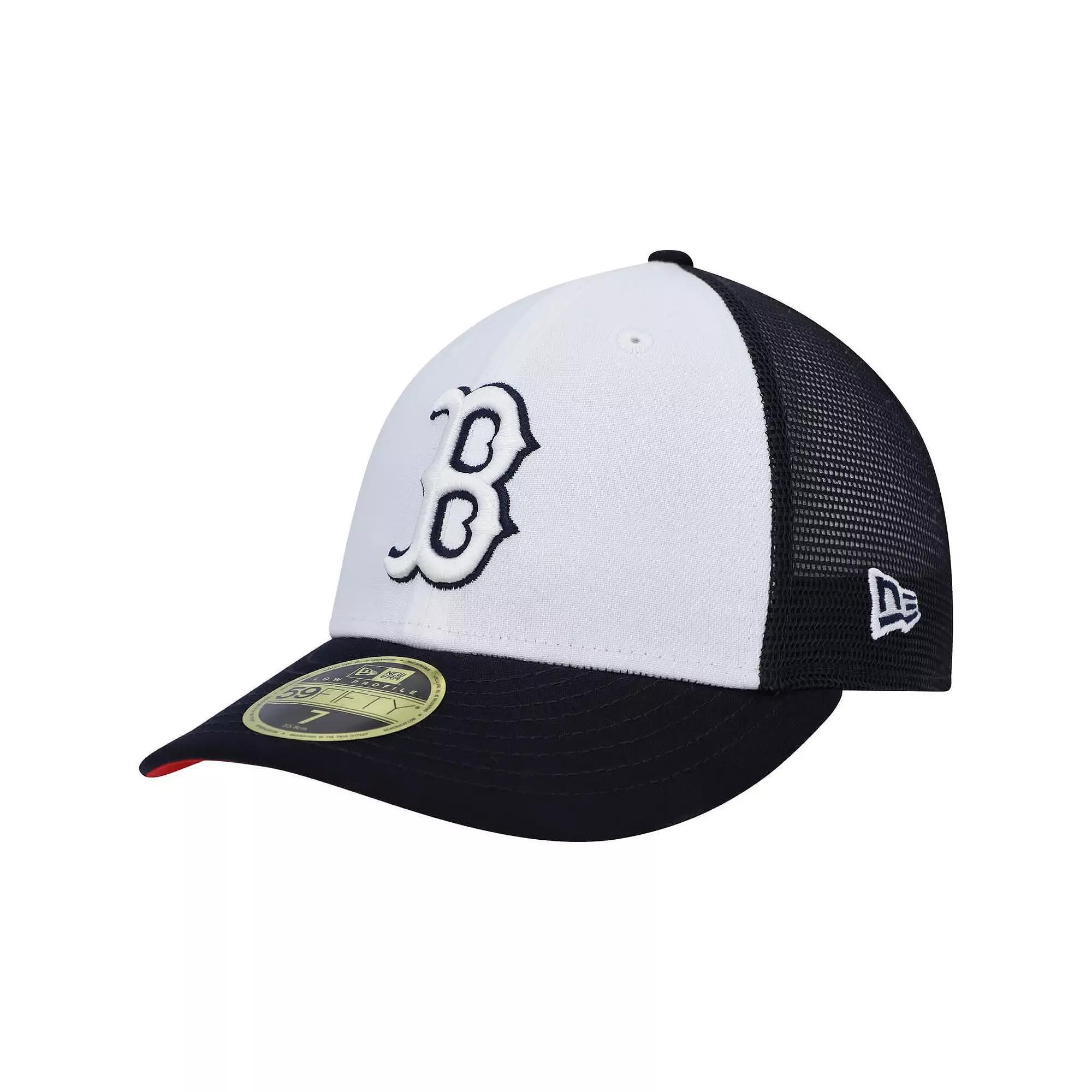 Men's New Era White/Navy Boston Red Sox 2023 On-Field Batting Practice Low Profile 59FIFTY Fitted Hat, Size: 7 1/2 Product Image