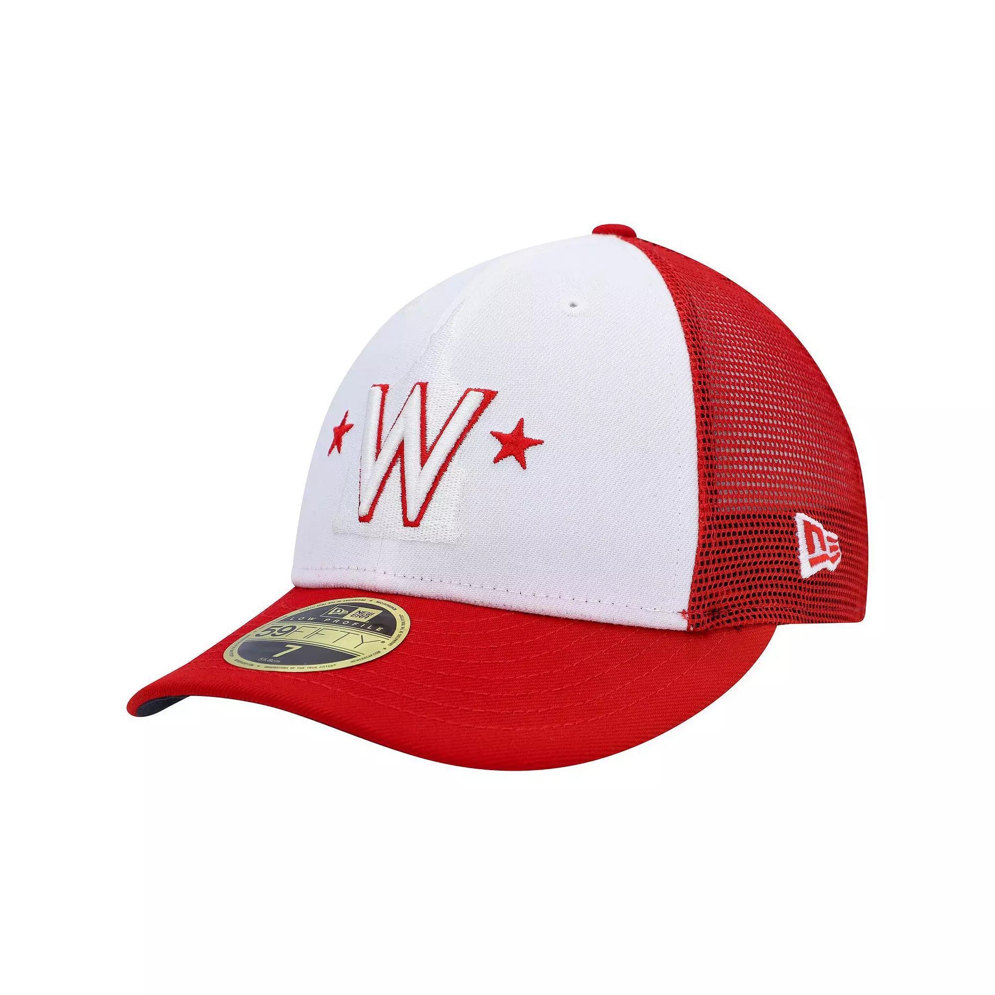 Men's New Era White/Red Washington Nationals 2023 On-Field Batting Practice Low Profile 59FIFTY Fitted Hat, Size: 7 1/2 Product Image