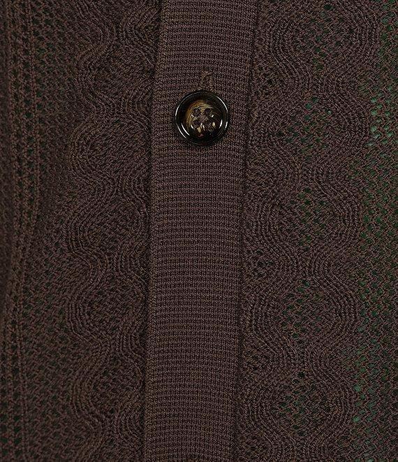 Murano Crocodile World Collection Textured Short Sleeve Woven Camp Shirt Product Image