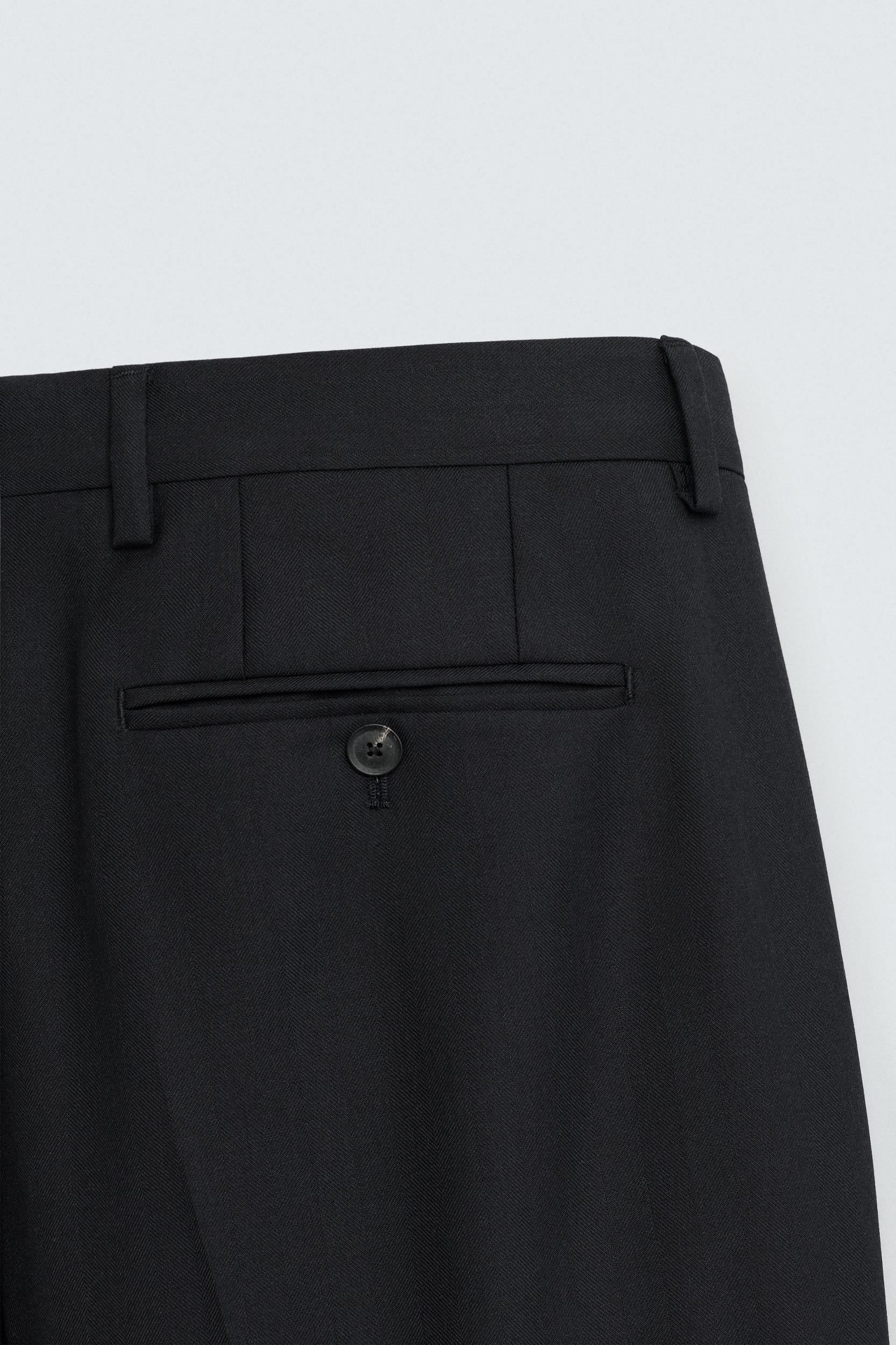 HERRINGBONE SUIT PANTS Product Image