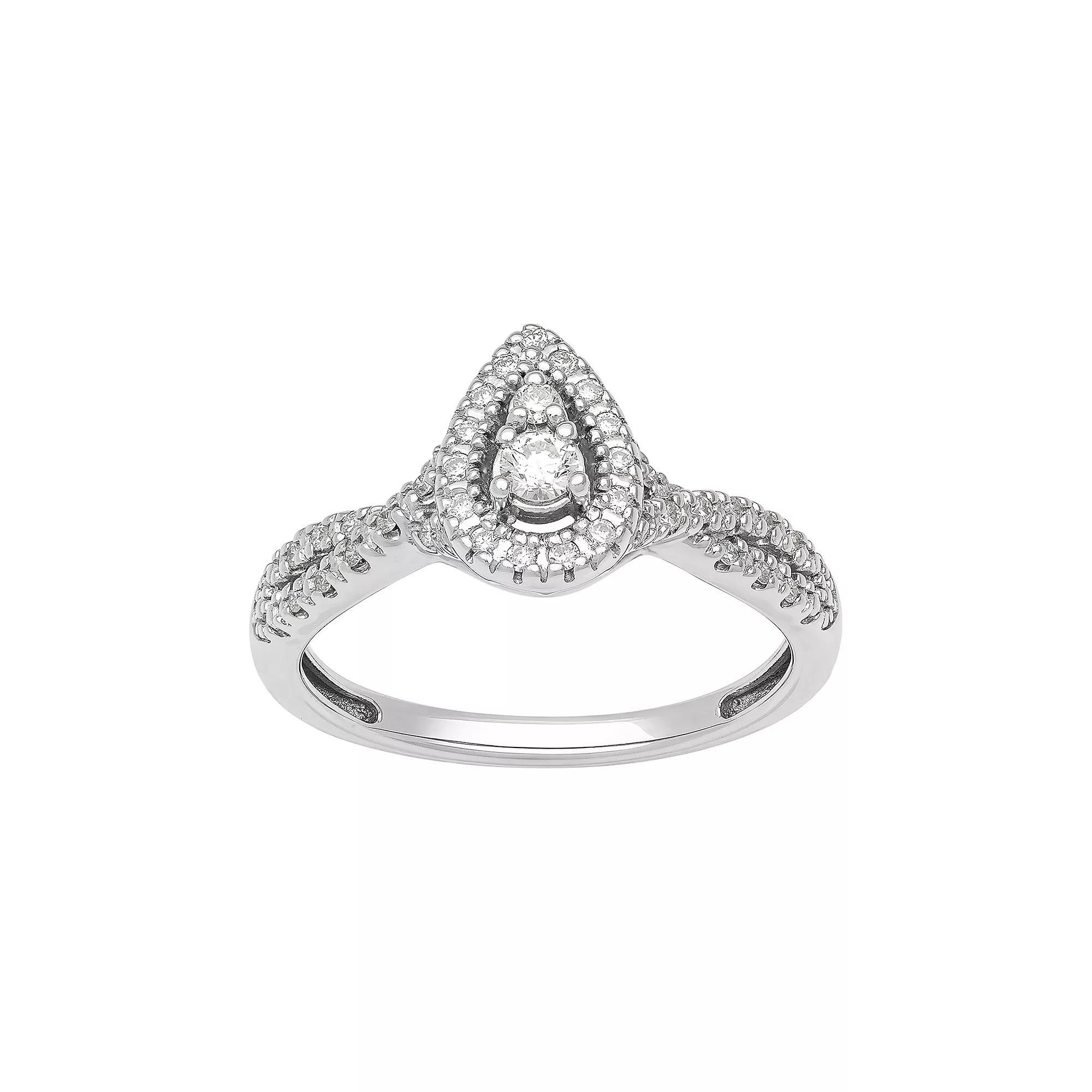 Love Always Sterling Silver 1/4 Carat T.W. Lab-Grown Diamond Engagement Ring, Women's, Size: 6 Product Image