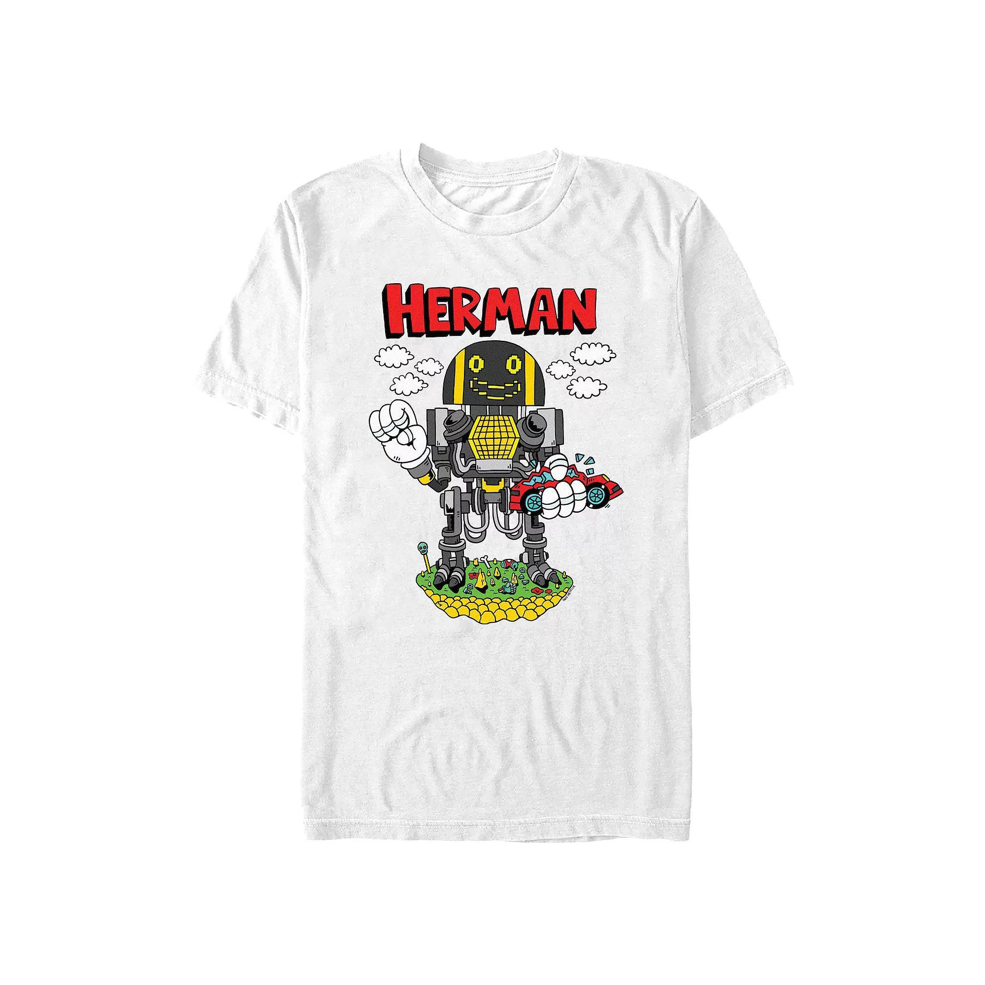 Men's The Electric State Herman Playing Graphic Tee, Size: XXL, White Product Image