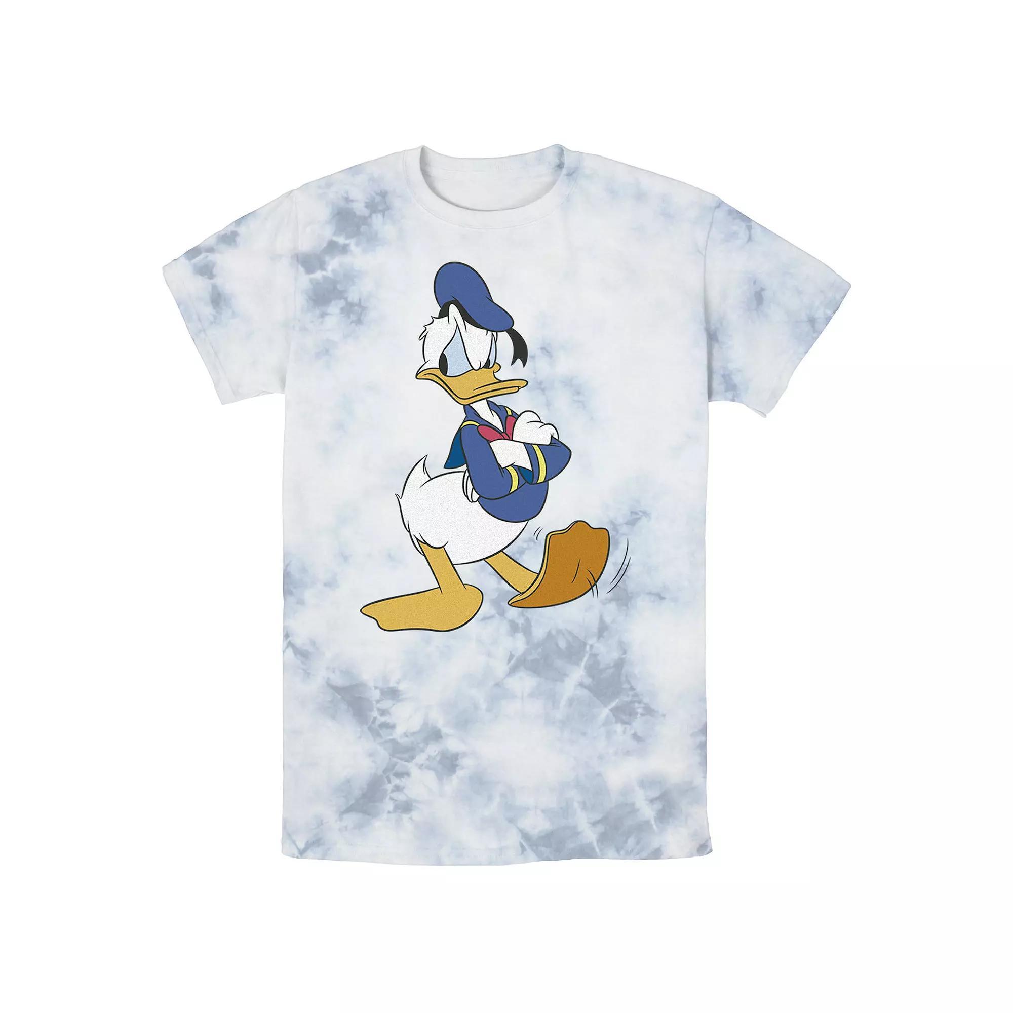 Men's Disney Donald Duck Traditional Pose Wash Tee, Size: Small, White Blue Product Image