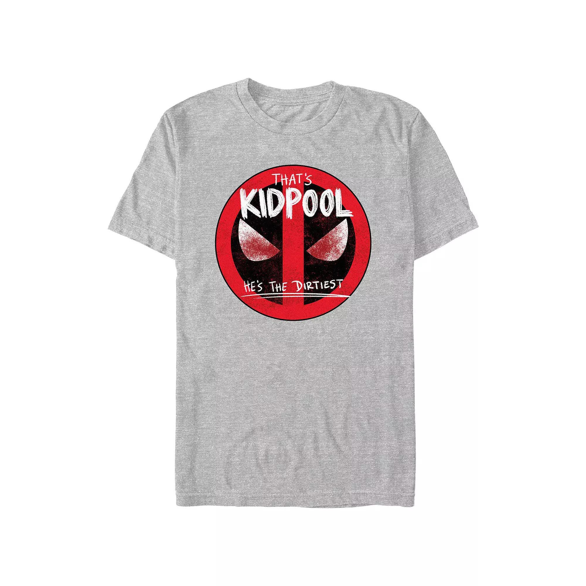 Men's Marvel Deadpool And Wolverine That's Kidpool The Dirtiest Graphic Tee, Size: XXL, Athletic Grey Product Image