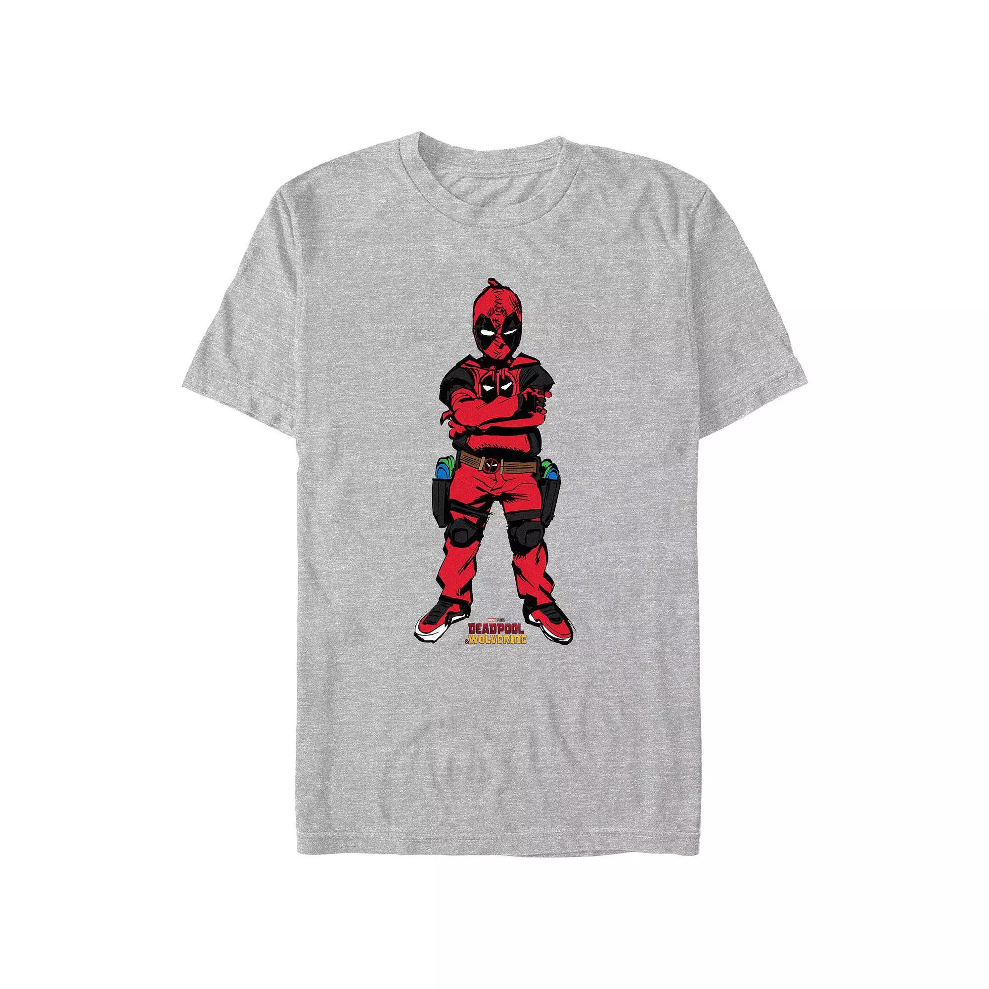 Men's Marvel Deadpool And Wolverine Kidpool Poster Graphic Tee, Size: XXL, Athletic Grey Product Image