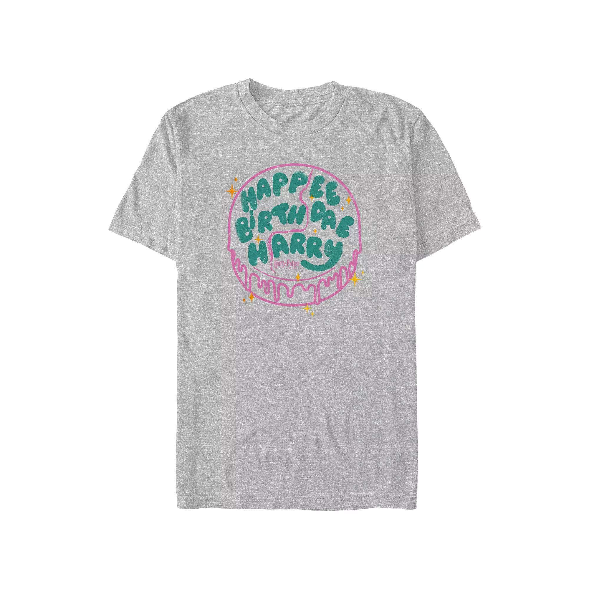 Men's Harry Potter Birthday Cake Graphic Tee, Size: XXL, Athletic Grey Product Image