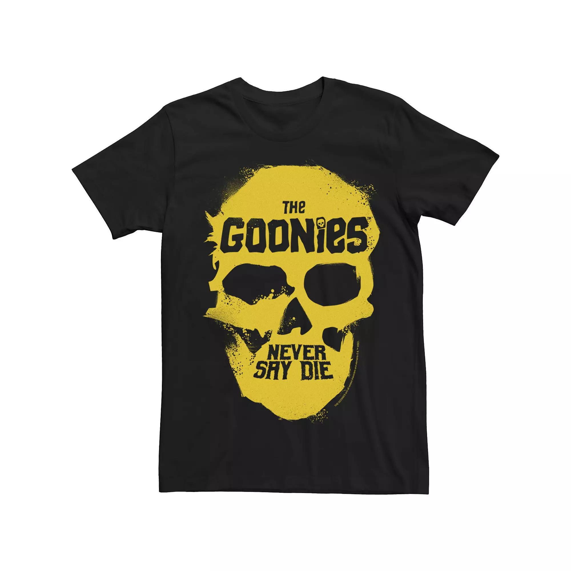 Men's Goonies Never Say Die Skull Movie Quote Tee, Size: XL, Black Product Image