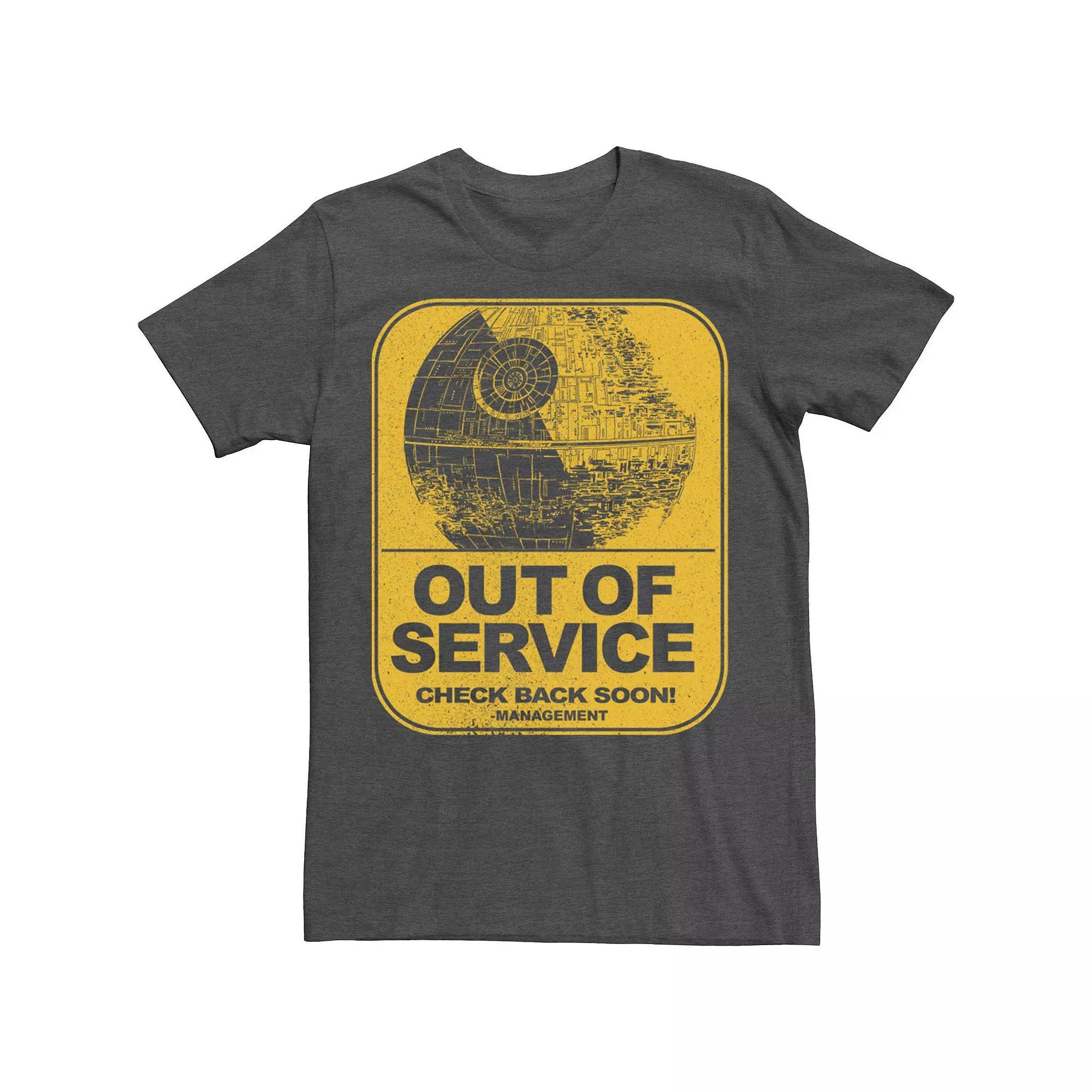 Big & Tall Star Wars Out Of Service Poster Tee, Men's, Size: 3XL Tall, Grey Heather Product Image