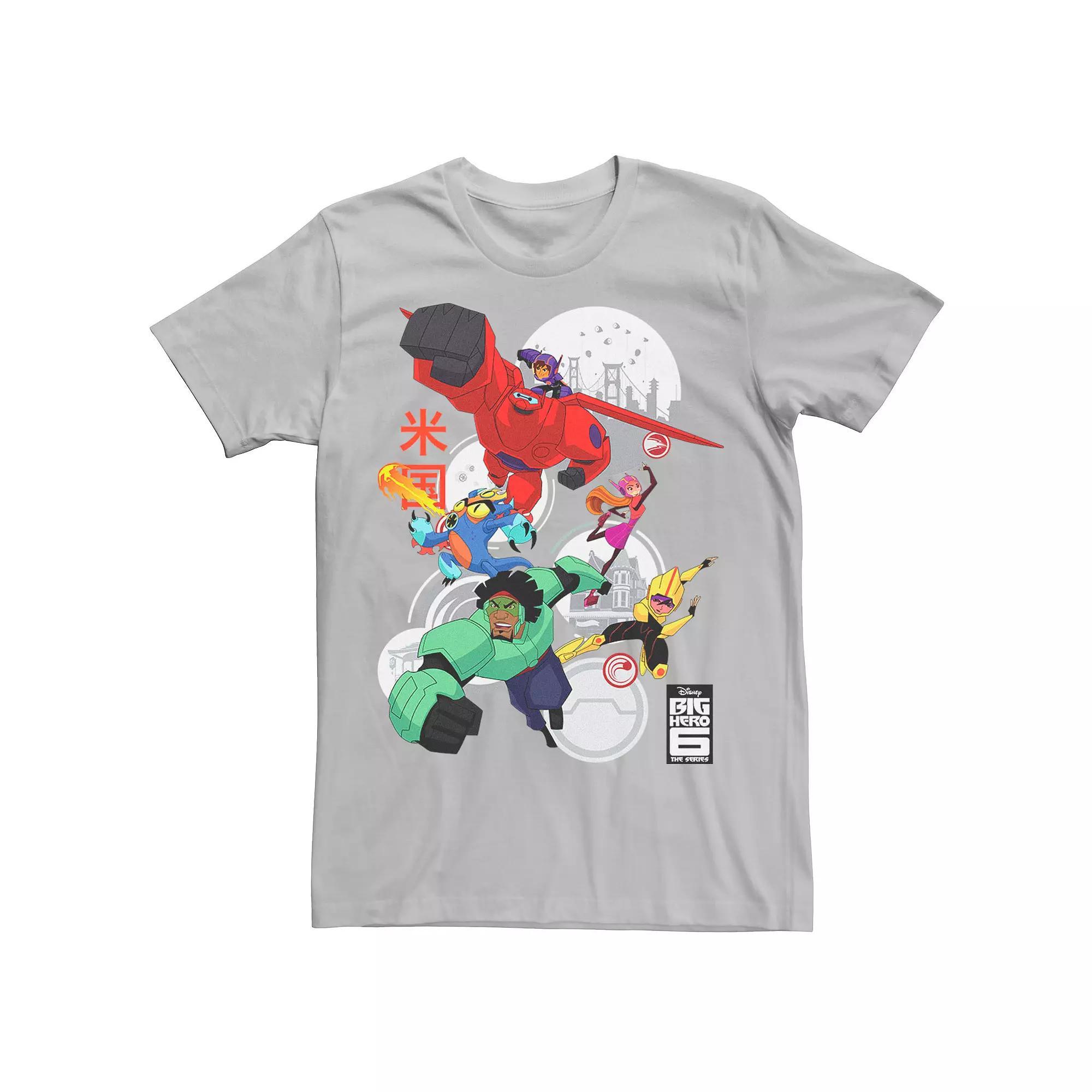 Disney's Big Hero 6 TV Series Men's Robo Team Tee, Size: XXL, Silver Product Image