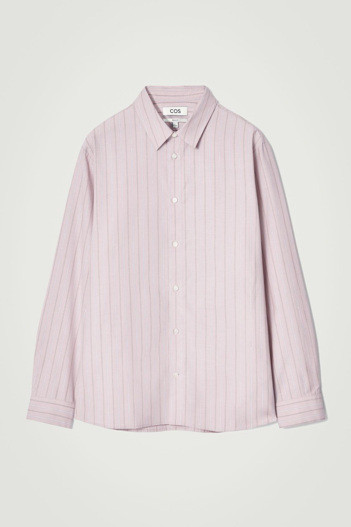 REGULAR STRIPED COTTON SHIRT Product Image