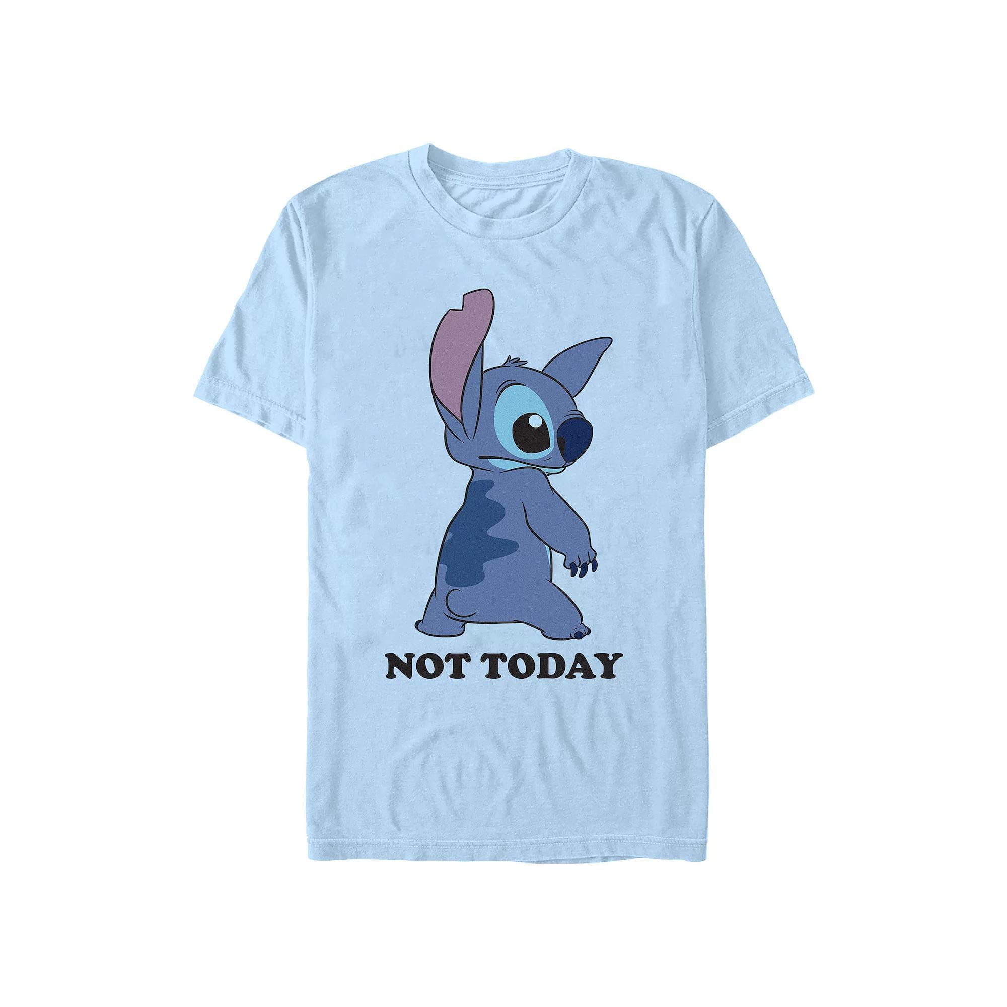 Disney's Lilo & Stitch Not Today Stitch Men's Graphic Tee, Size: Small, Light Blue Product Image