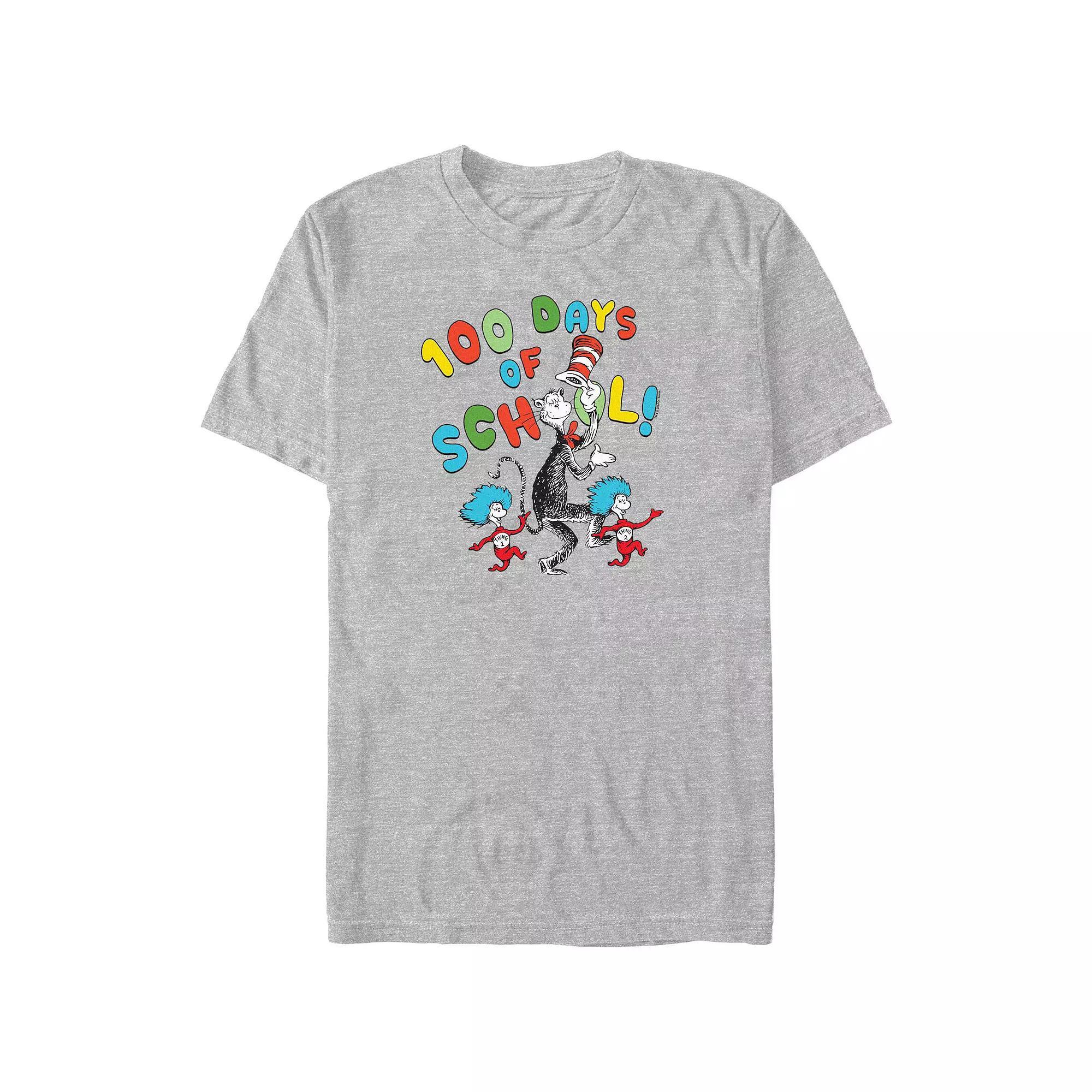 Big & Tall Dr. Seuss 100 Days Of School Graphic Tee, Men's, Size: 3XL Tall, Athletic Grey Product Image