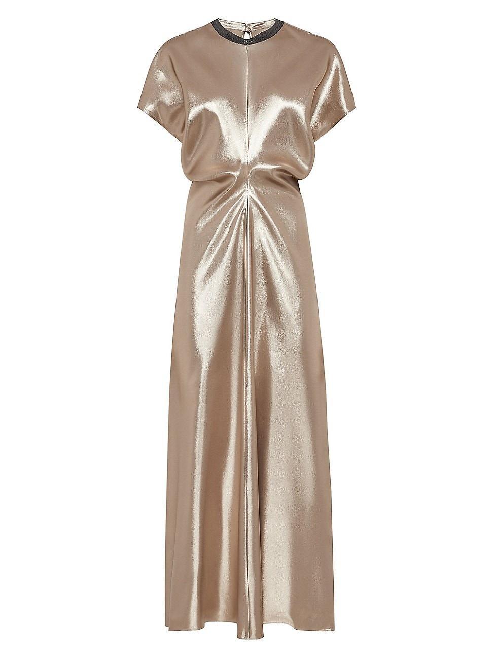 Womens Lam Silk Twill Dress Product Image
